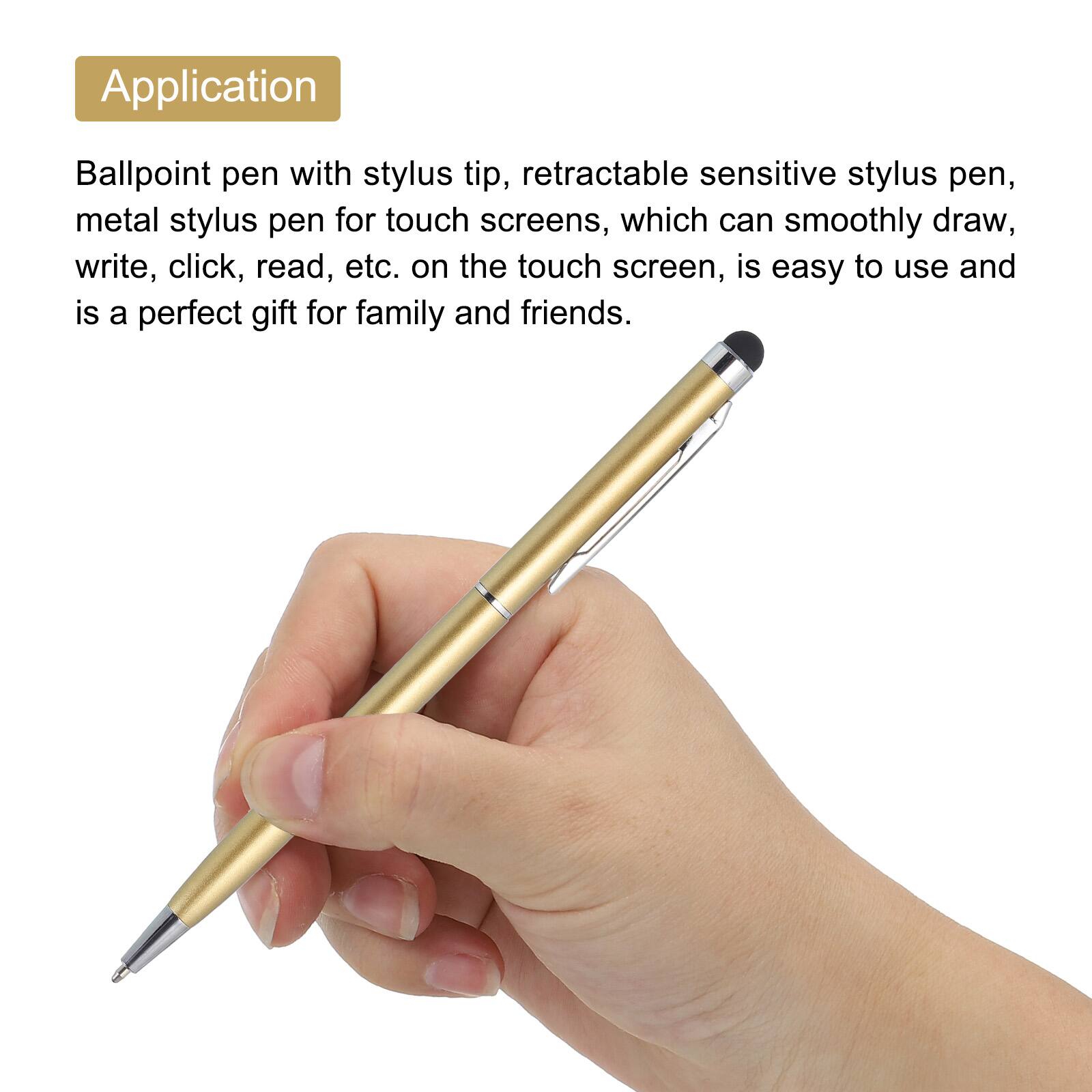 Application

Ballpoint pen with stylus tip, retractable sensitive stylus pen, metal stylus pen for touch screens, which can smoothly draw, write, click, read, etc. on the touch screen, is easy to use and is a perfect gift for family and friends.