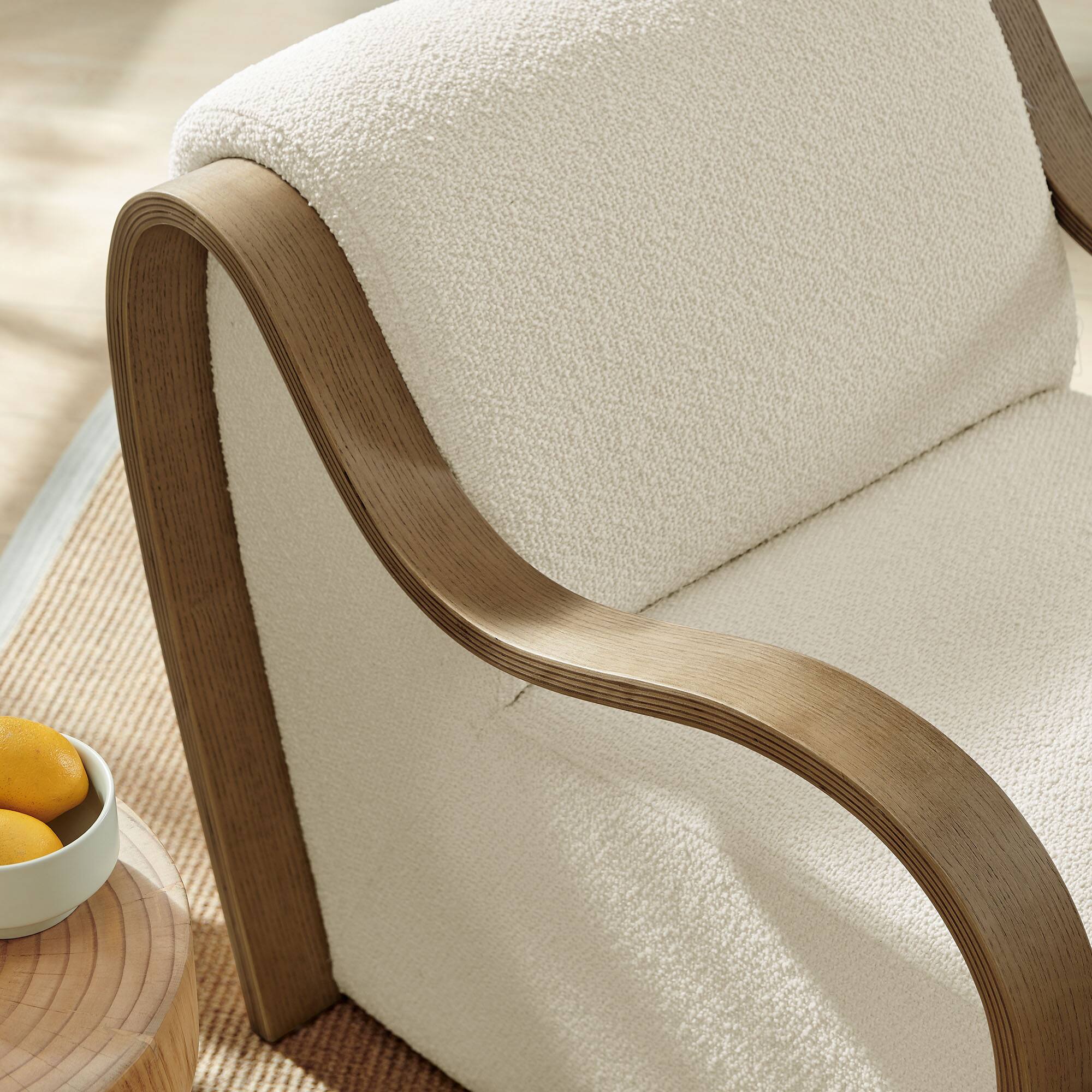 Alt View 1. Modway - Atrium Lattice Boucle Accent Armchair by Modway - Cream.