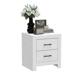 Famapy - Modern 2 - Drawer Nightstand: Bedside Storage Organizer for Bedroom - Light Gray