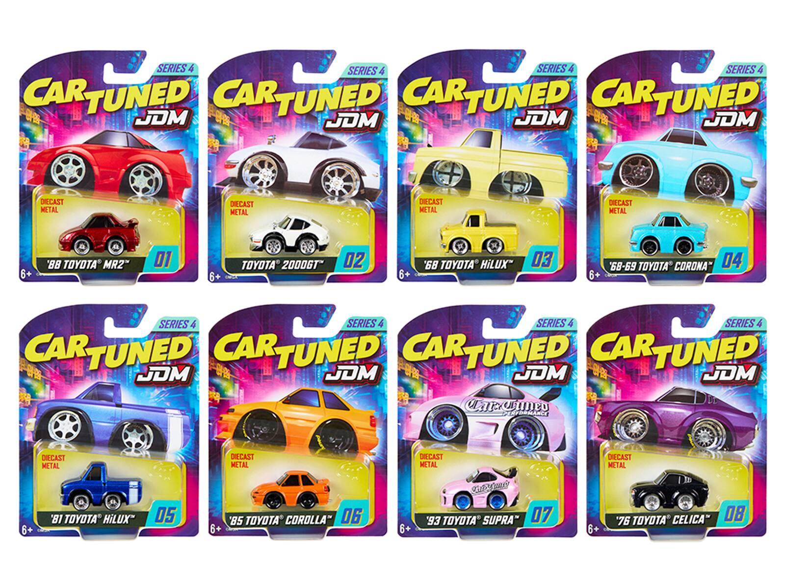 Car Tuned - JDM Tuners Series 4 Set of 8 Pieces Diecast Model Cars by CarTuned