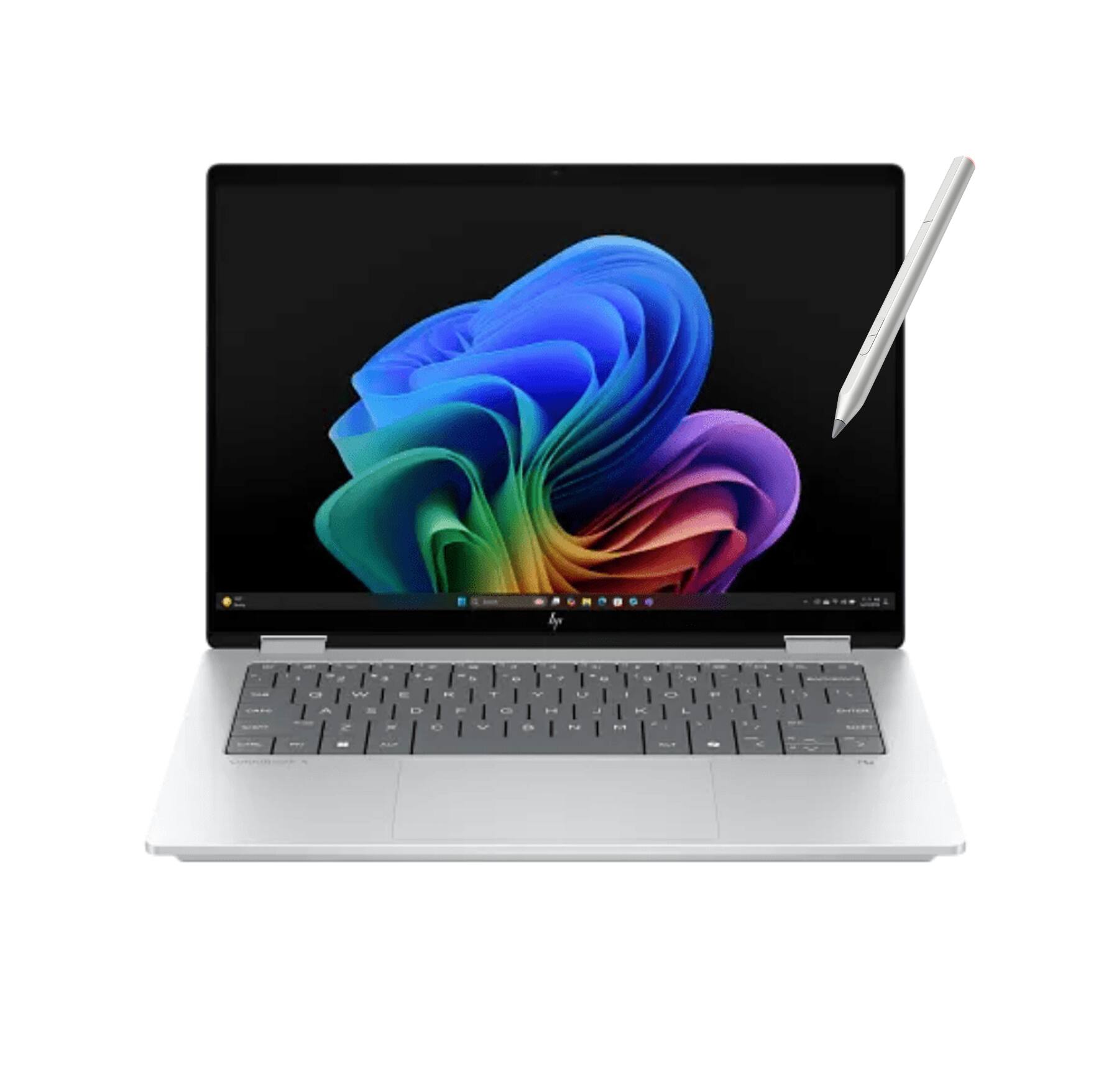 Alt View 6. HP - Omni Book X Flip 2-in-1 Laptop 14.0 WUXGA Display (Ultra 7-256V, 16GB, Win 11 Pro) w/Dockztorm Wireless Mouse - Silver.
