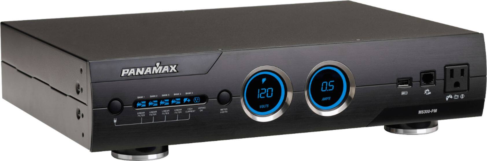 Alt View 1. Panamax - 11-Outlet Power Conditioner/Surge Protector - Black.