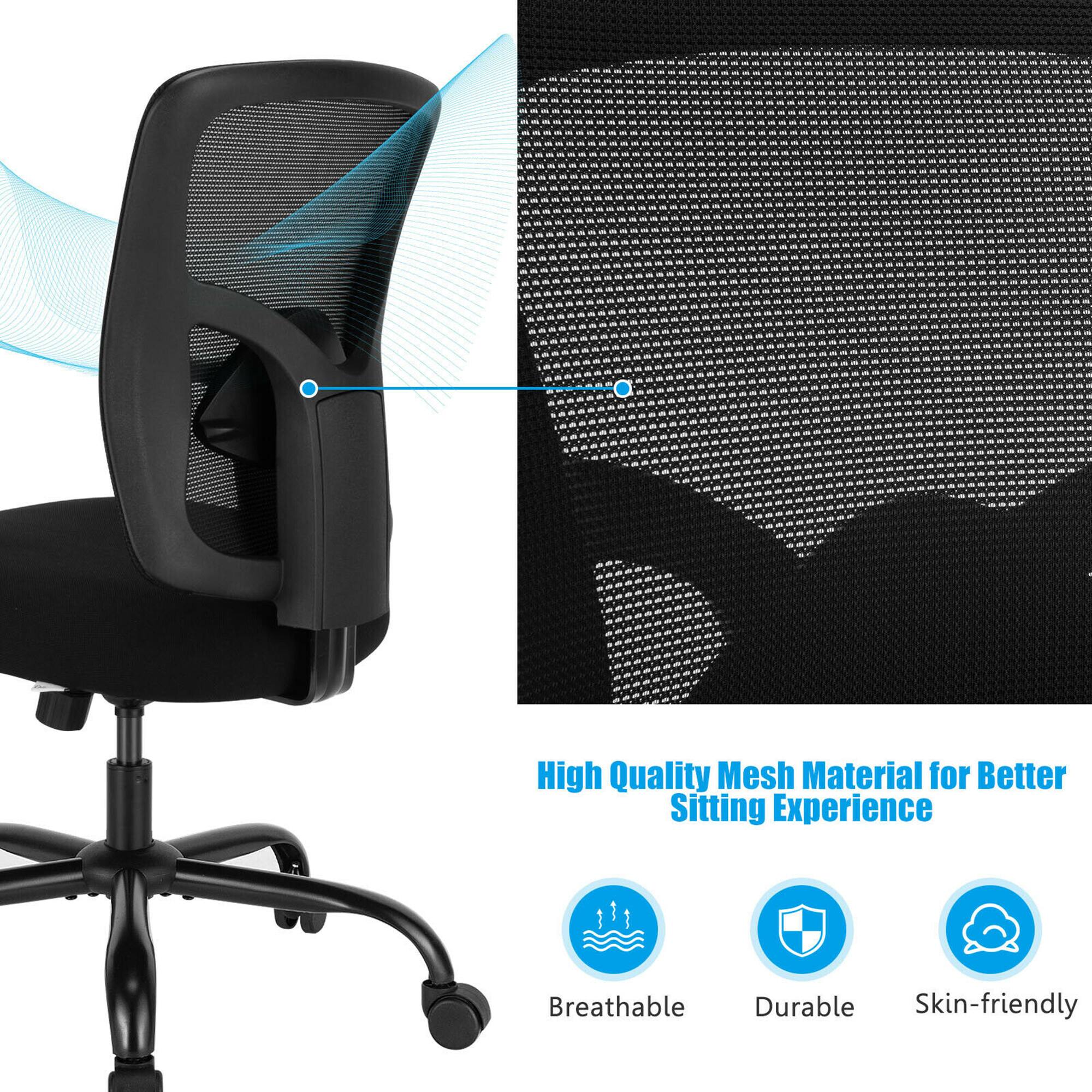 High Quality Mesh Material for Better Sitting Experience: Breathable, Durable, Skin-friendly.