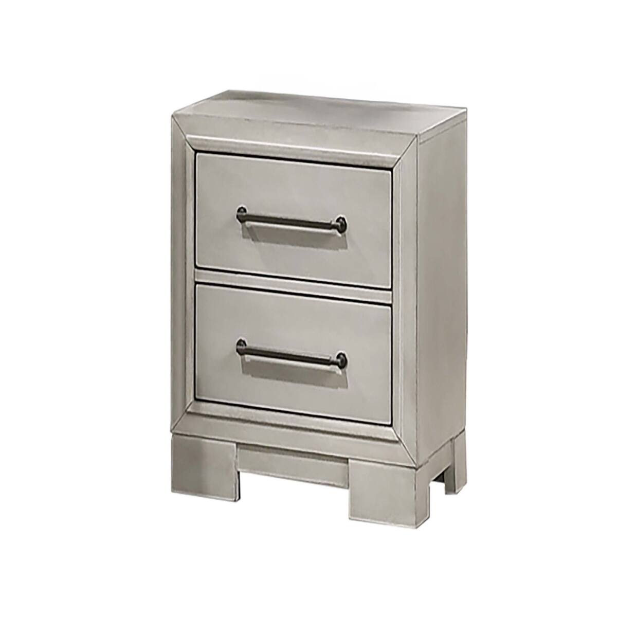 Alt View 2. Loheer - Loheer Modern Farmhouse Nightstand, Antique White Wood Bedside Table, 22-Inch Wide - Antique White.