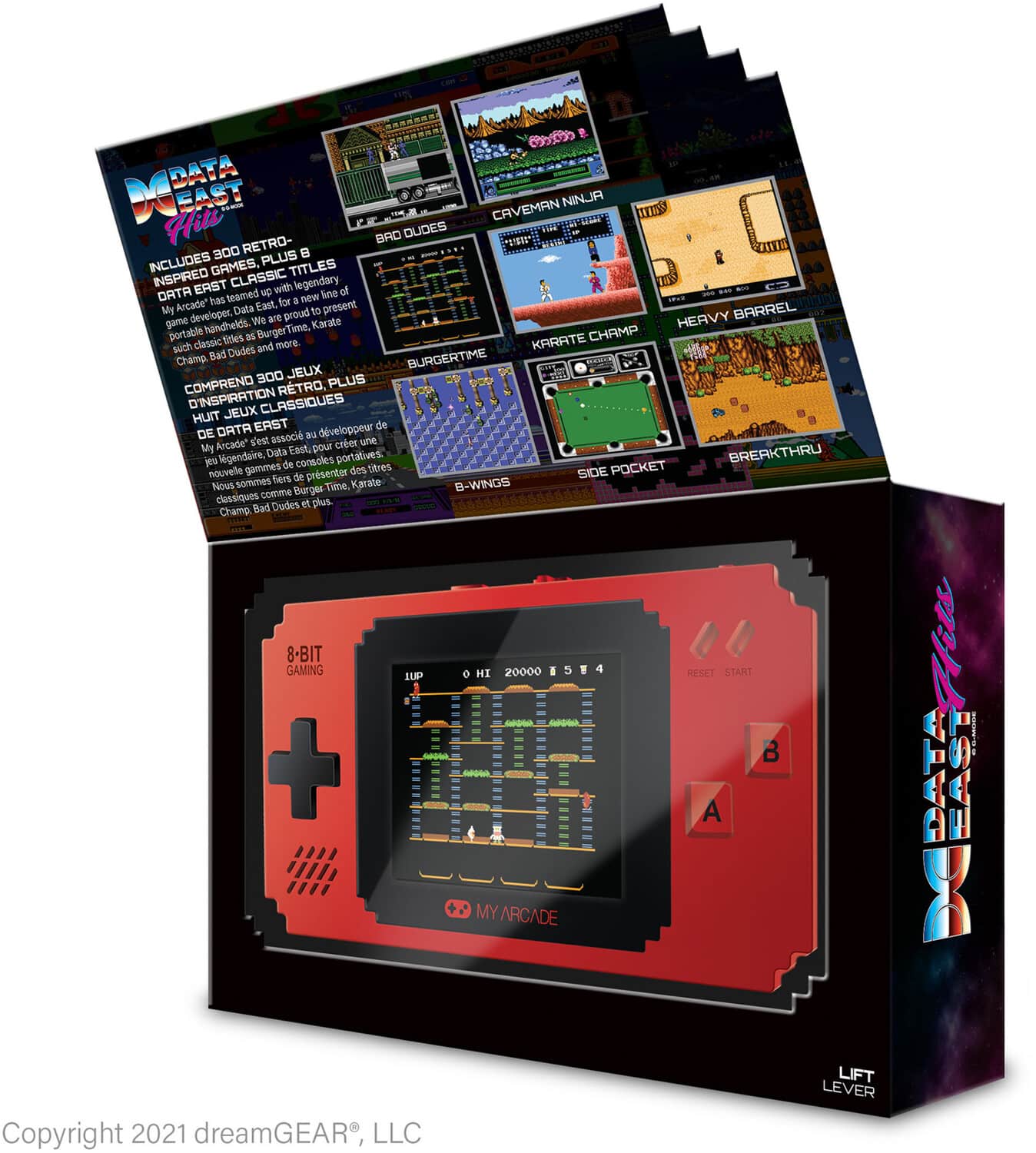 DGUNL 3202 Pixel Player Portable Handheld Game System 300 Games