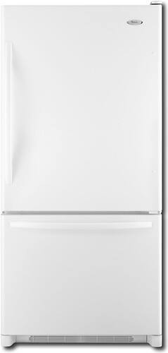 Front Standard. Whirlpool - Gold 21.9 Cu. Ft. Bottom-Mount Refrigerator - White-on-White.