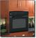Angle Standard. GE - 30" Built-In Single Electric Convection Wall Oven - Black-on-Black.