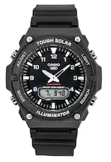TOUGH SOLAR
CASIO
WR 100M RESIST
5 ALARMS
WATER 100M RESIST
LIGHT
ILLUMINATOR
SEARCH
MODE
DST