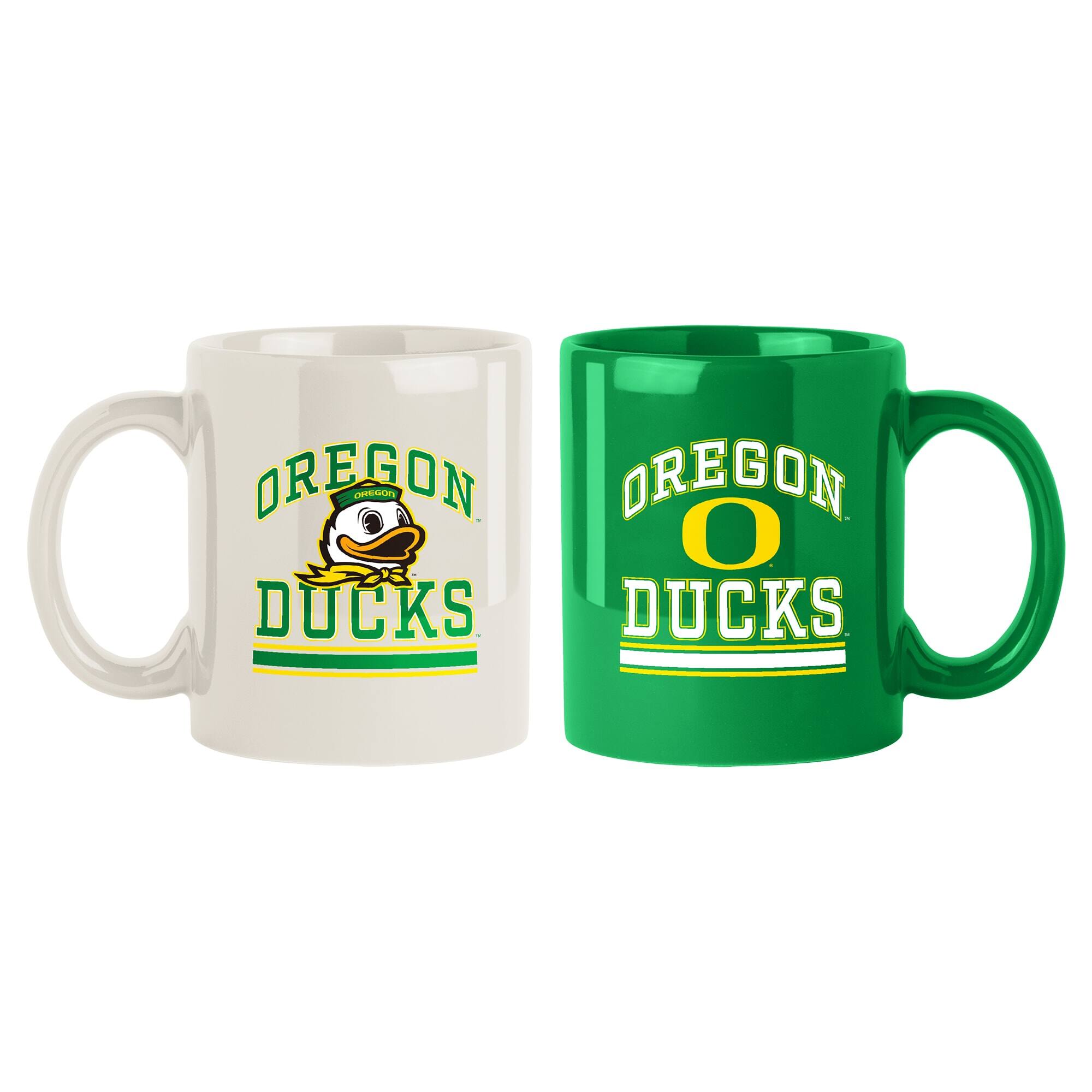 Logo Brands - Oregon Ducks 15oz. Current & Throwback Mug Set - Multicolor price history on PriceWatchPro