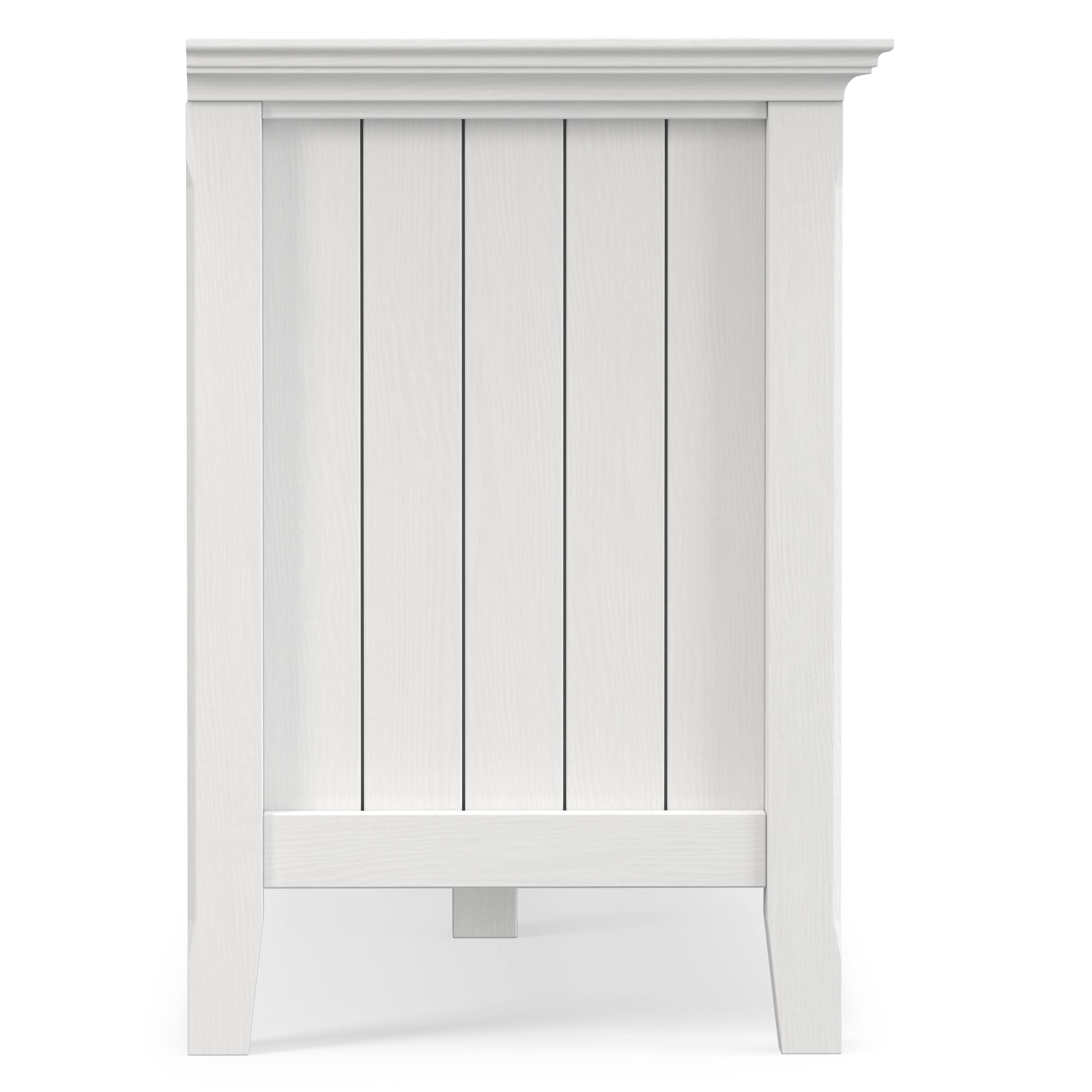 Alt View 2. Simpli Home - Acadian 60W Low TV Stand with Drawers, Glass Doors and Shelves - White.