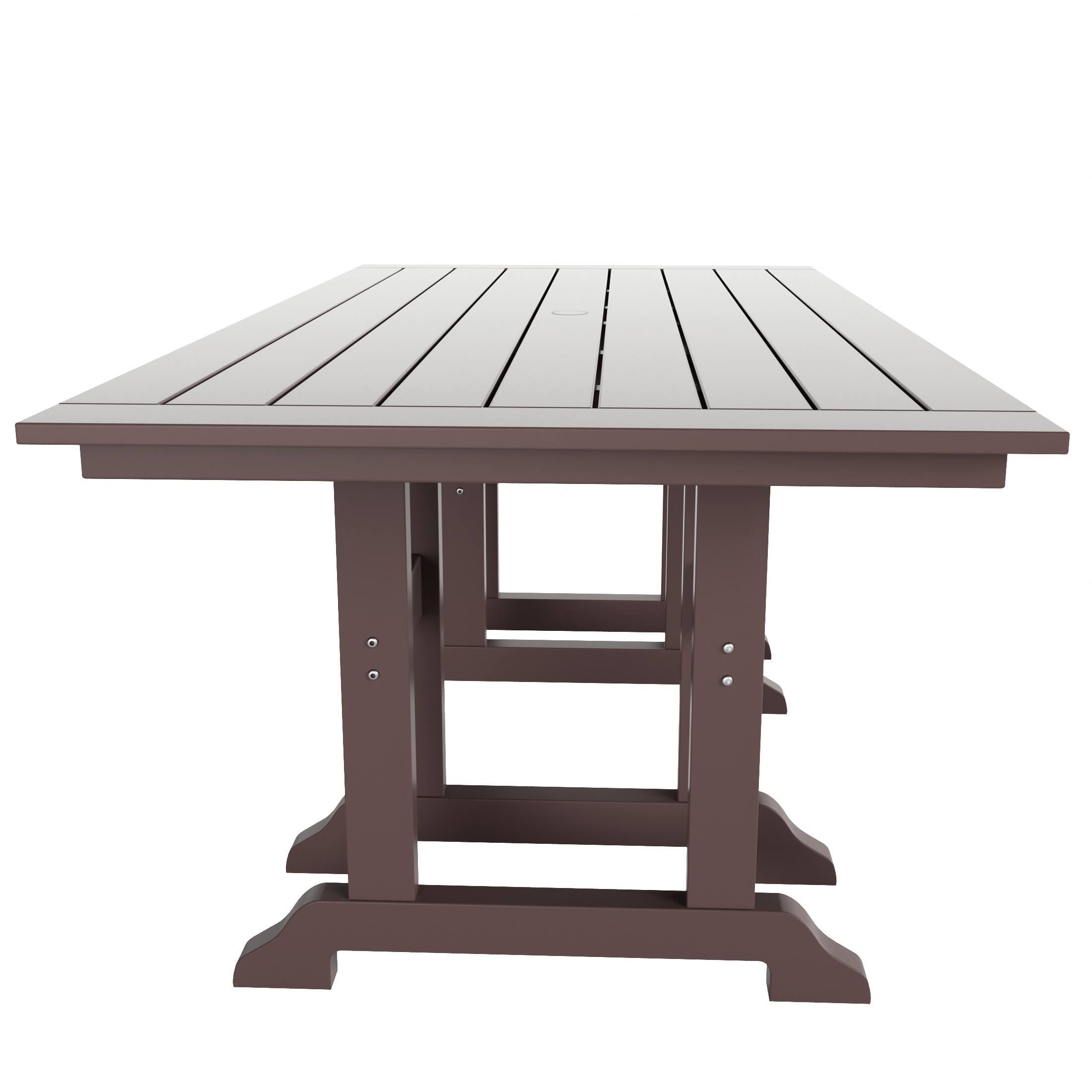 Back. WestinTrends - WestinTrends Malibu 71" Outdoor Patio Dining Table - Dark Brown.