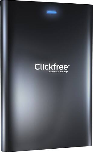 Angle Standard. Clickfree - C2 500GB External USB 3.0 Portable Hard Drive - Black.
