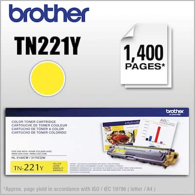 Brother - TN221Y Toner Cartridge - Yellow