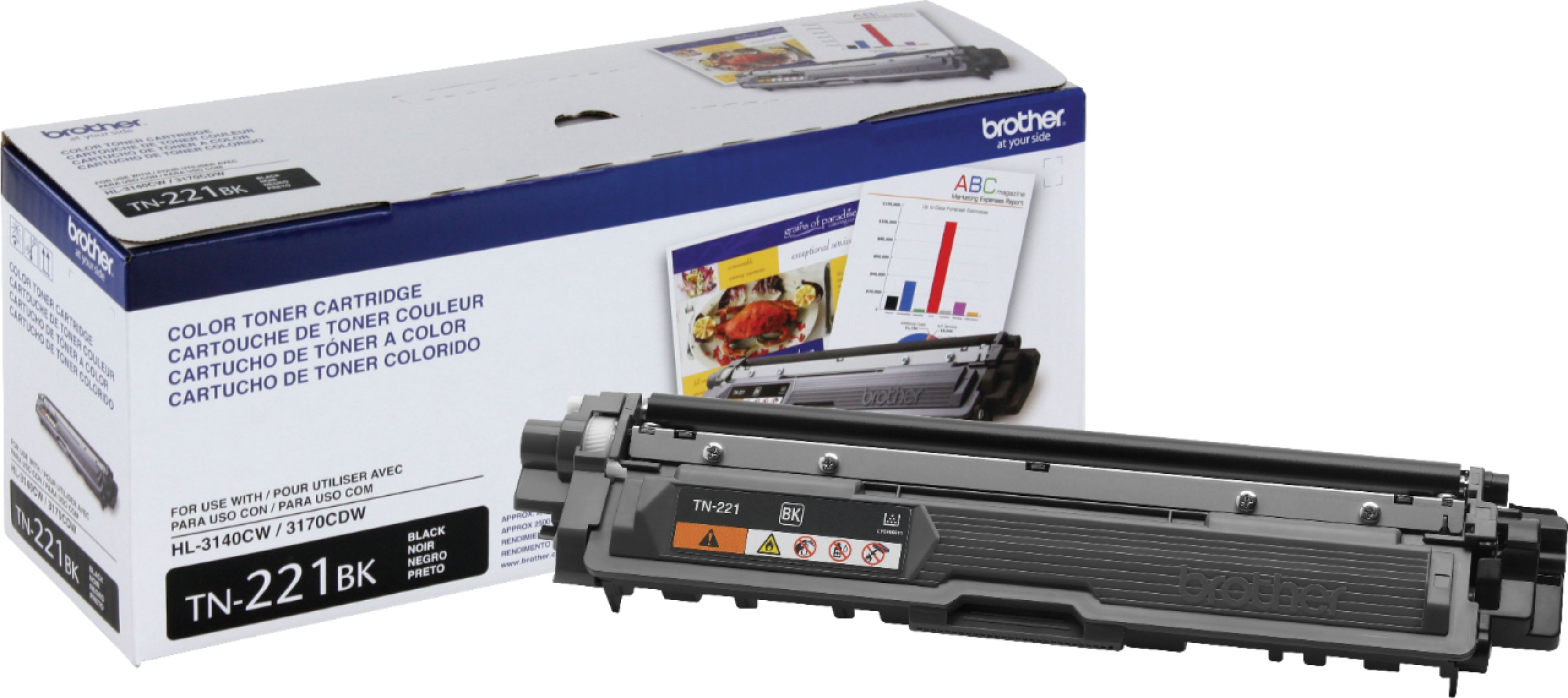 Brother Tn221bk Toner Cartridge Black Tn 221bk Best Buy 9971