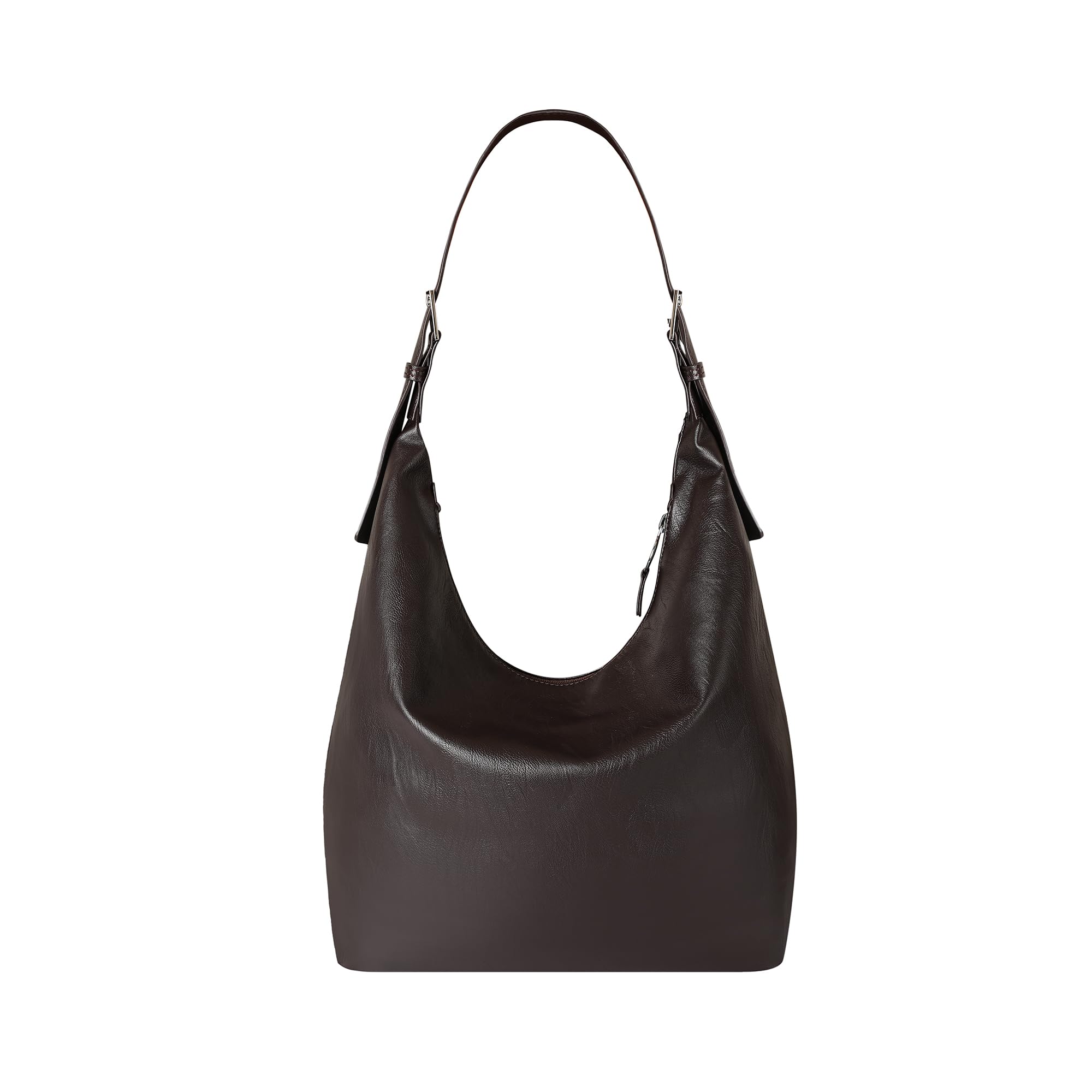 Left. Fabibe - Leather Tote Bag  Oversized Hobo Bags Large For Women Work Vegan Handbags Travel - Beige.