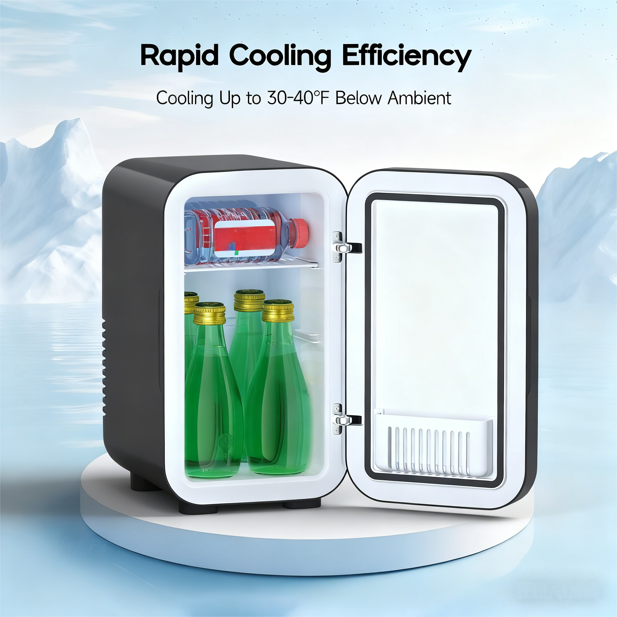 Rapid Cooling Efficiency  
Cooling Up to 30-40°F Below Ambient