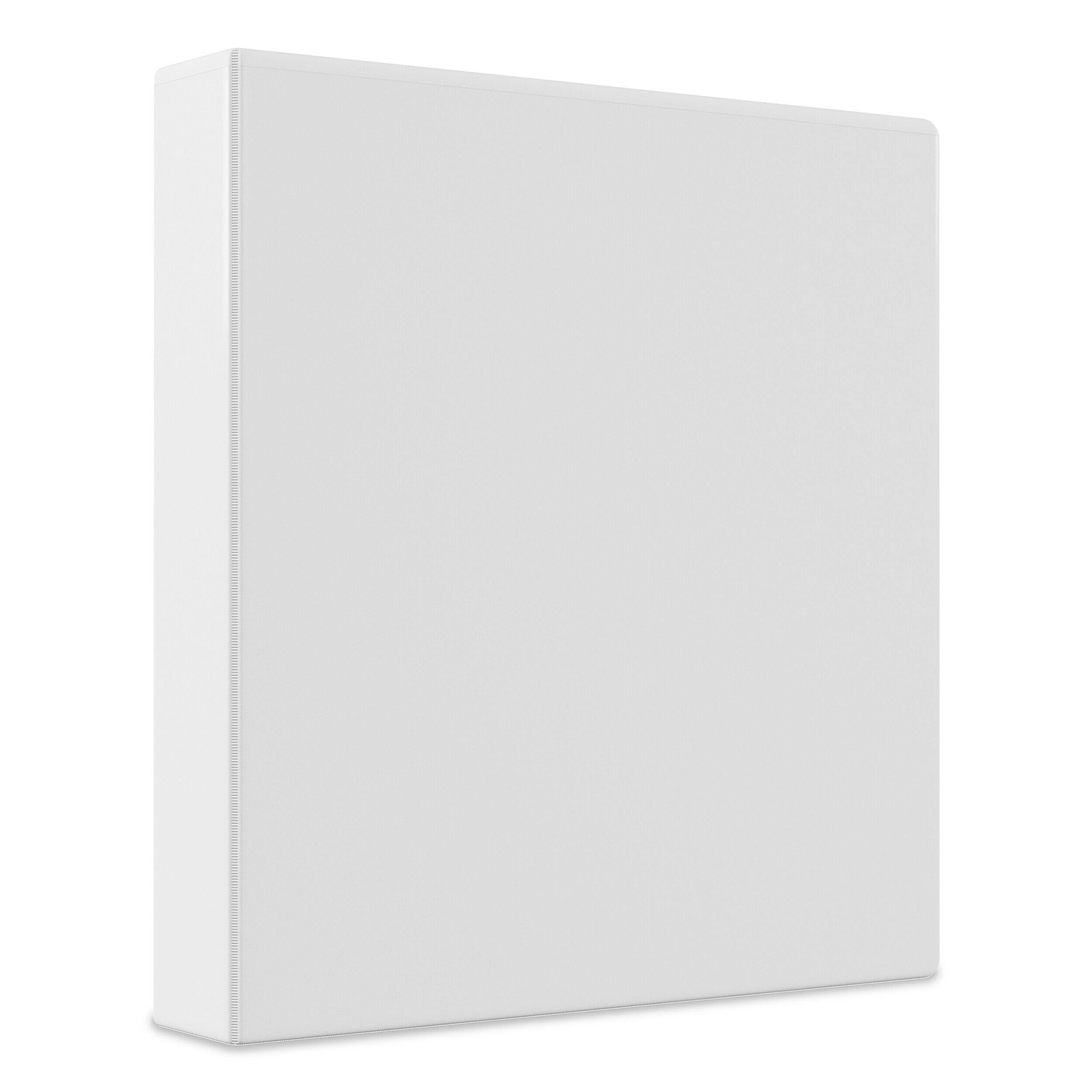 Front. Staples - Staples Simply View 2-Inch Round Ring Binder, White – Economy 3-Ring Binder for School & Office Organization - White.