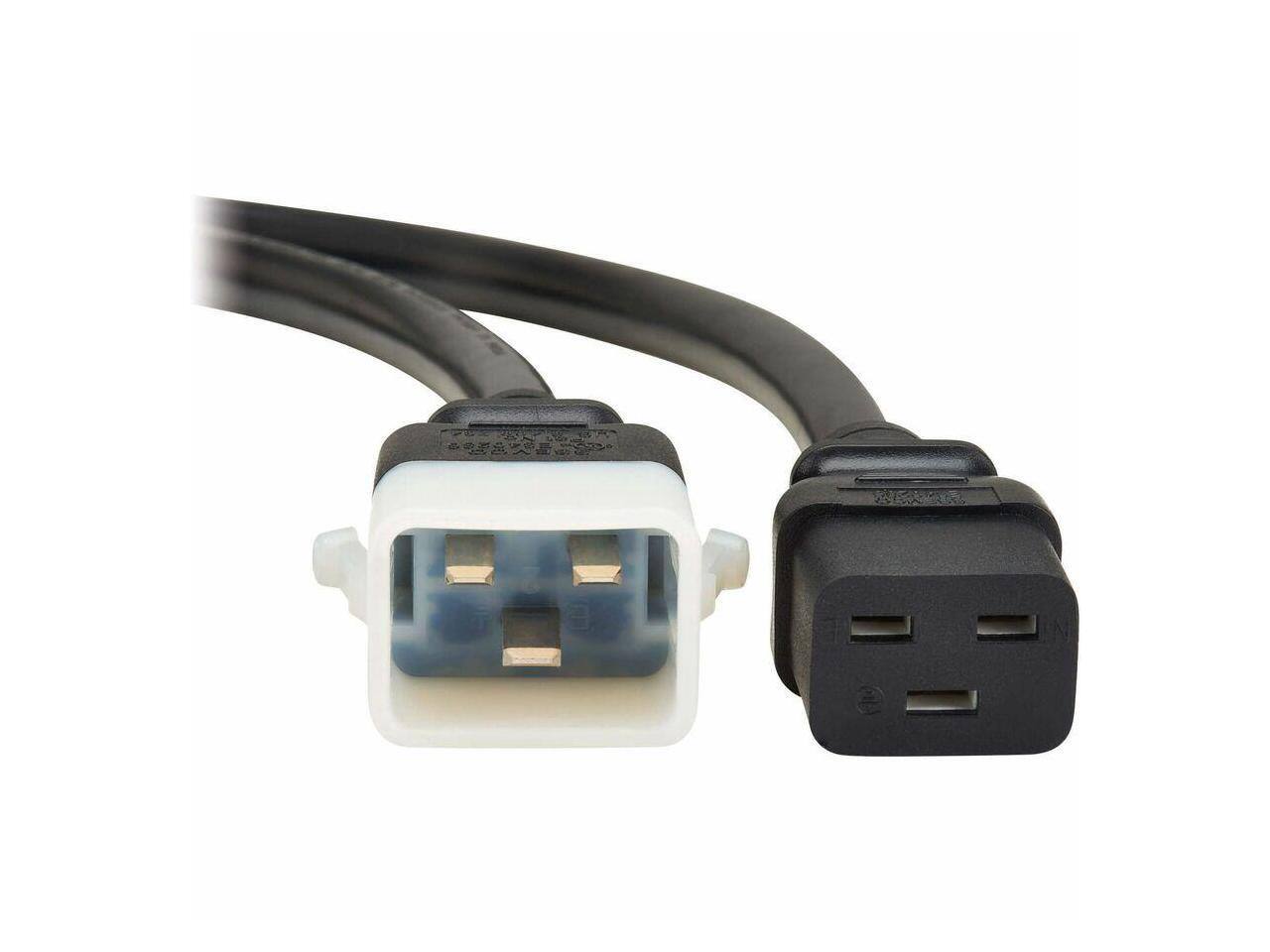 Alt View 5. Eaton - Eaton Tripp Lite Series PDU Power Cord C19 to P-Lock C20 Heavy-Duty 20A 250V 12 AWG 4 ft. 1.2 m Black - Black.