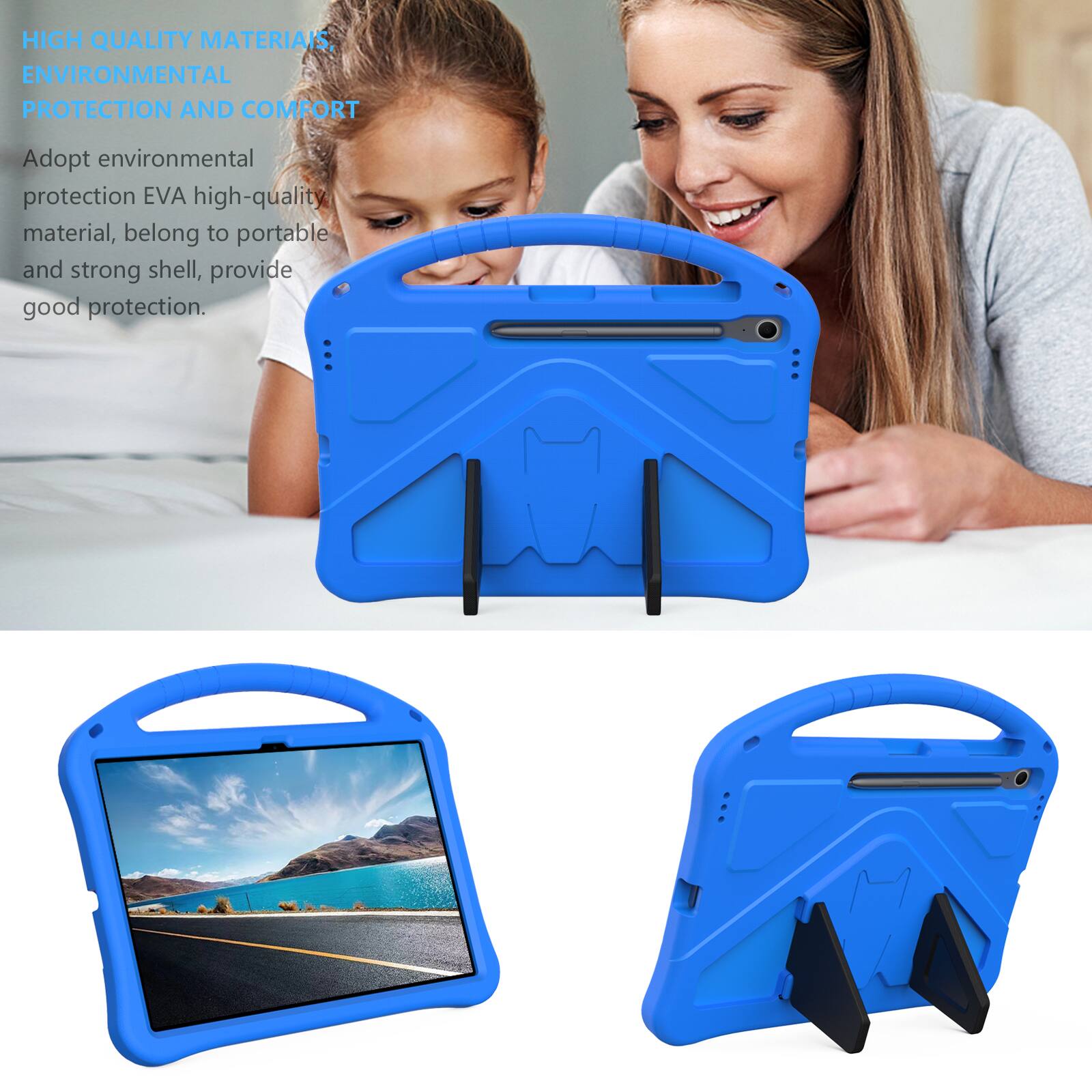 HIGH QUALITY MATERIALS, ENVIRONMENTAL PROTECTION AND COMFORT

Adopt environmental protection EVA high-quality material, belong to portable and strong shell, provide good protection.