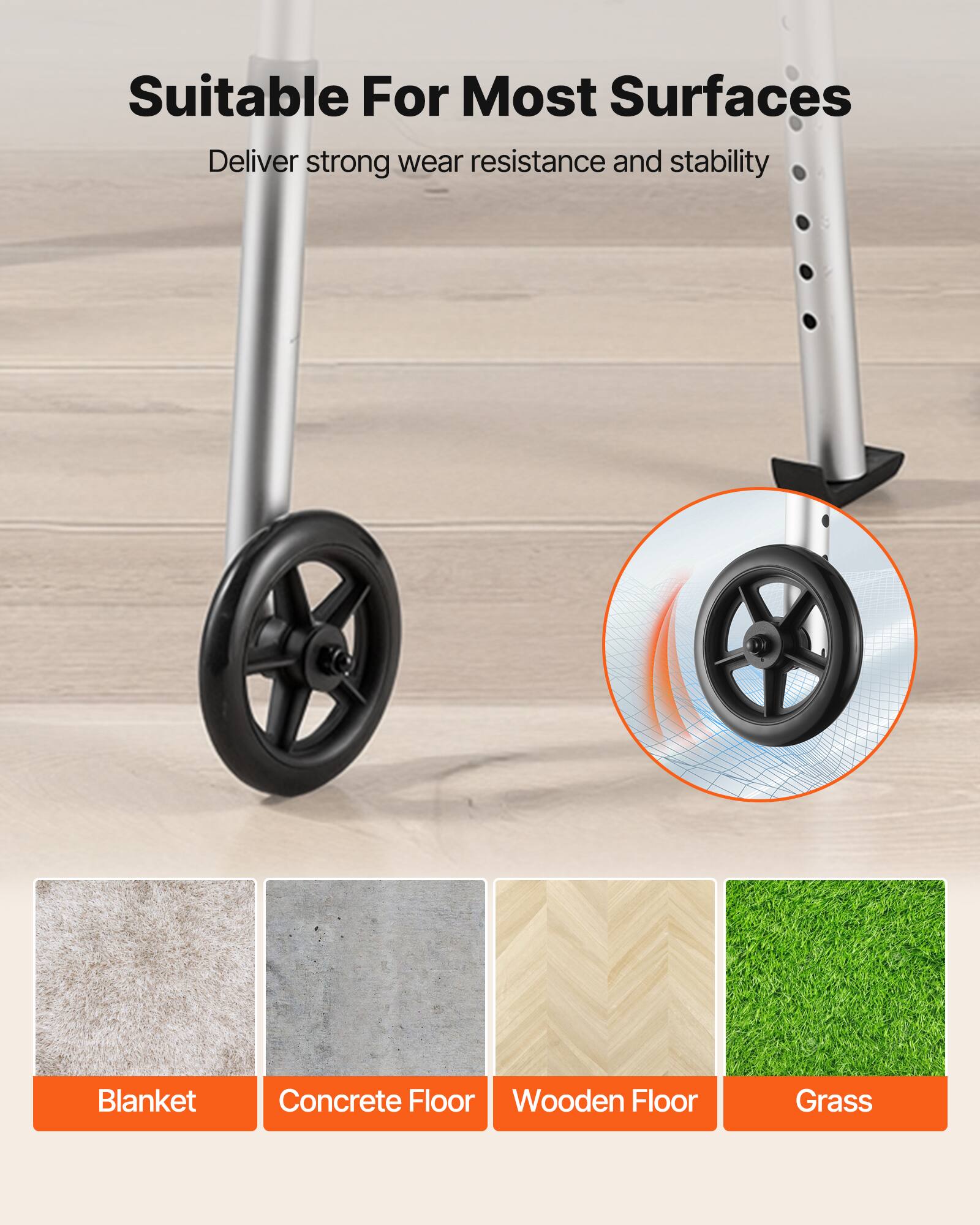 Suitable For Most Surfaces  
Deliver strong wear resistance and stability  

Blanket  
Concrete Floor  
Wooden Floor  
Grass