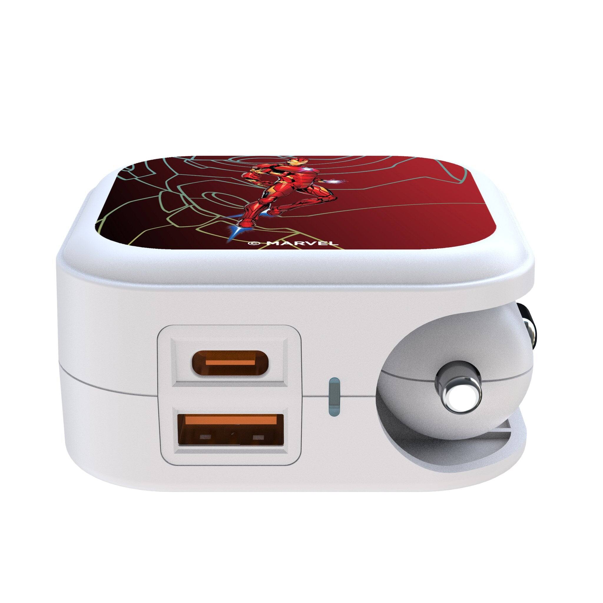 Angle. Keyscaper - Marvel MechLine 2 in 1 USB Charger - Iron Man.