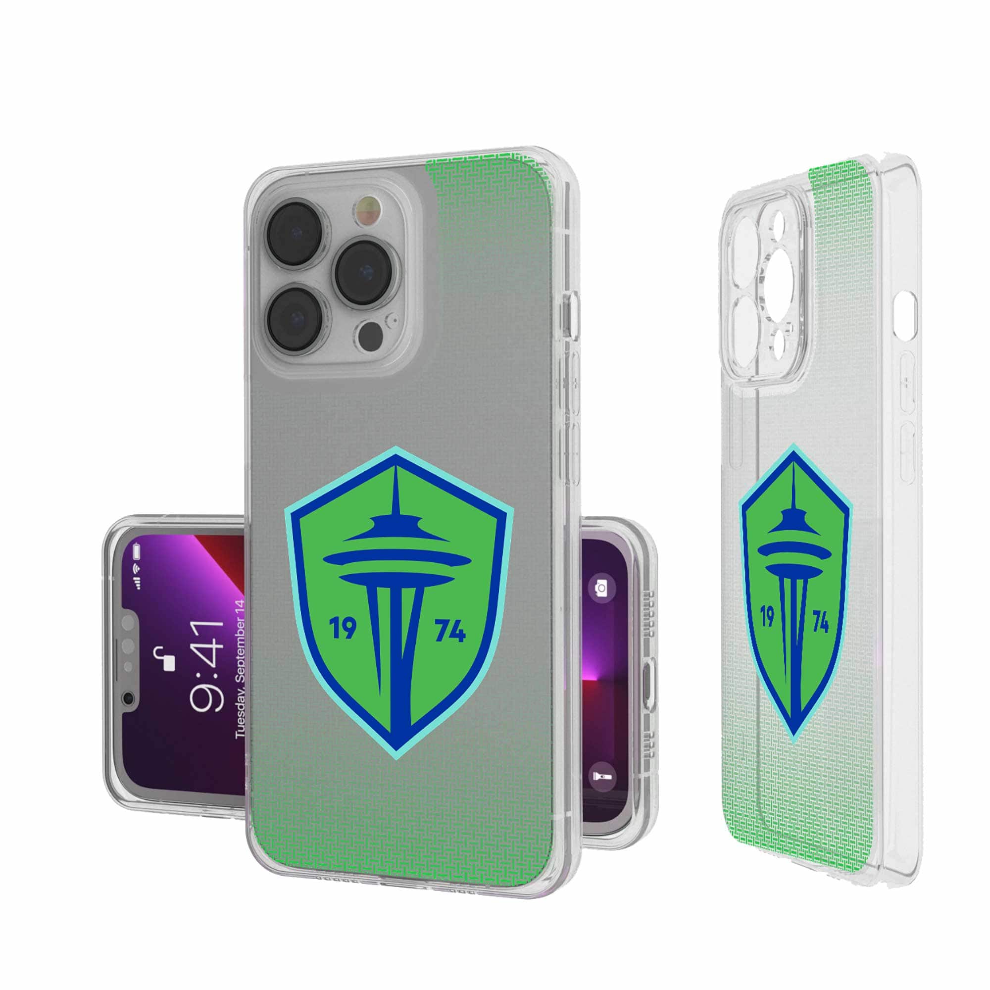 Keyscaper - MLS - Seattle Sounders FC Linen Logo iPhone Clear Case - 13 Pro - Multicolor price history on PriceWatchPro