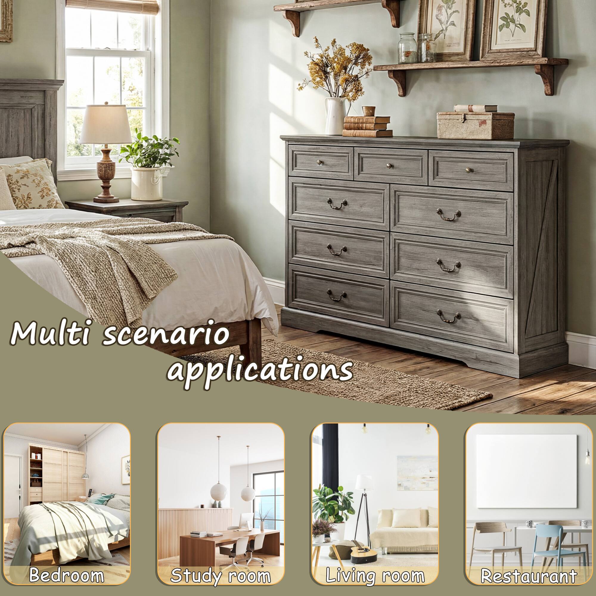 Multi scenario applications  
Bedroom  
Study room  
Living room  
Restaurant