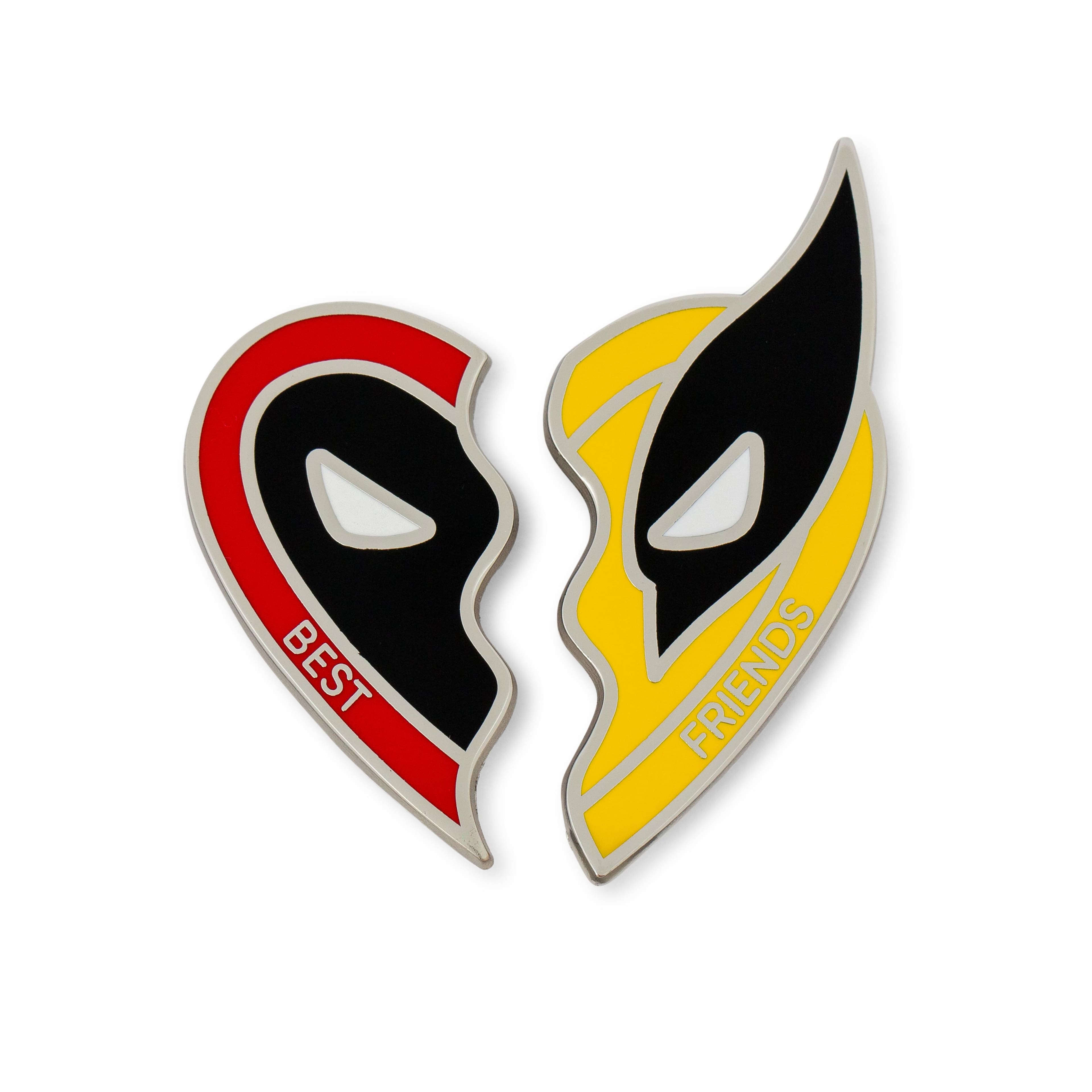 SalesOne LLC - Marvel Studios Deadpool & Wolverine "Best Friends" 2-Piece Enamel Pin Set - Red/Black