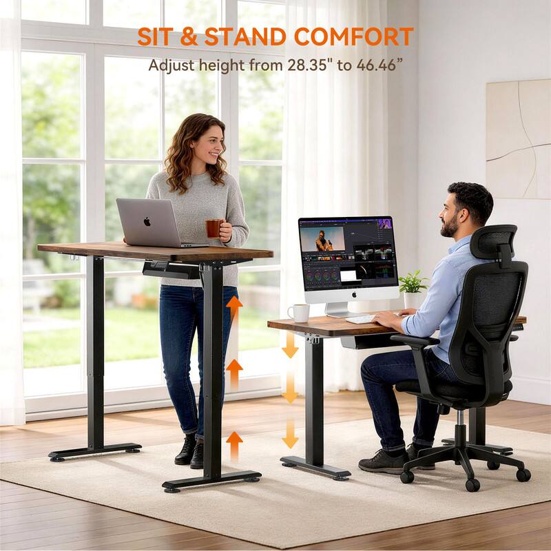 SIT & STAND COMFORT  
Adjust height from 28.35" to 46.46"