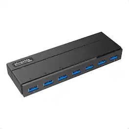 Plugable - USB Hub with Charging - USB 3.0, 7-Port,36W, Driverless - Black