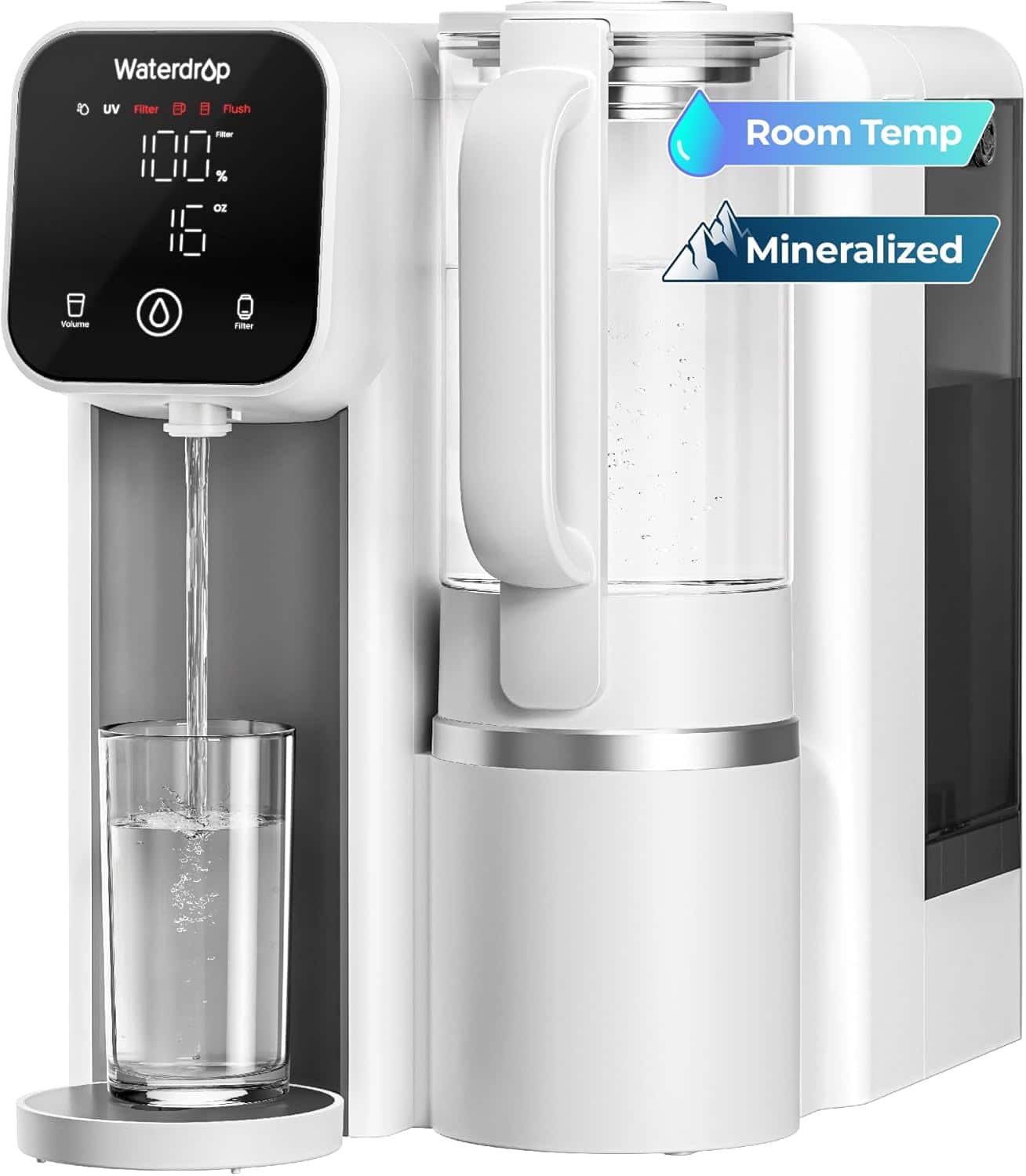 Waterdrop - M6SL Mineral Reverse Osmosis System Countertop Water Filter, 8-Stage, 3:1 Pure to Drain - White price history on PriceWatchPro
