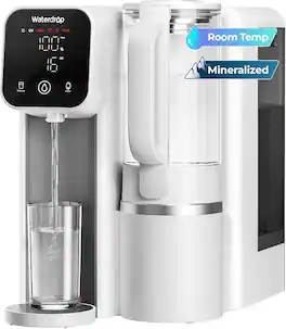 Waterdrop - M6SL Mineral Reverse Osmosis System Countertop Water Filter, 8-Stage, 3:1 Pure to Drain - White