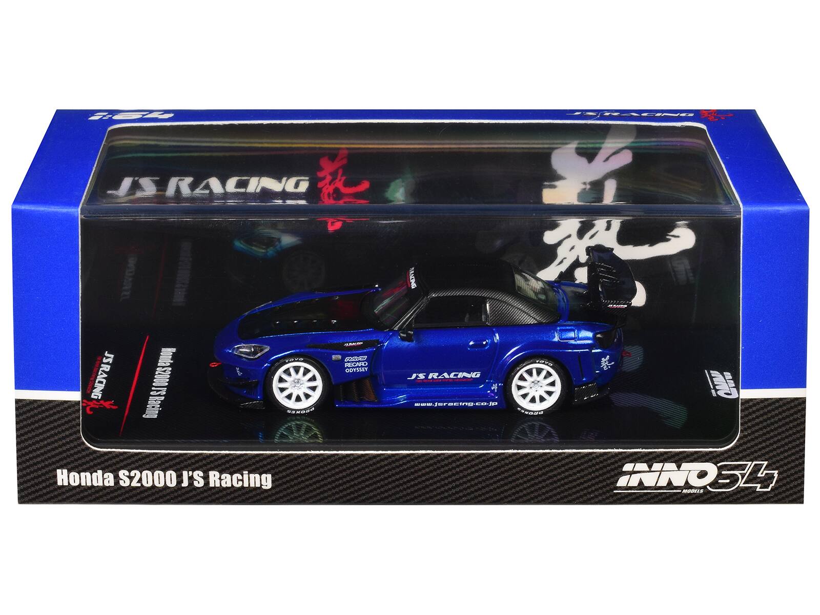 1:64 JS RACING  
JS Vonda T KEa RLCARO ODYSSEY I RACING 25000 I'S Racing SANOES - RACe TADING  
JS RACING ONM www.jeracing.co.jp  
SASOCD Honda S2000 J'S Racing INNO SL MOORIS