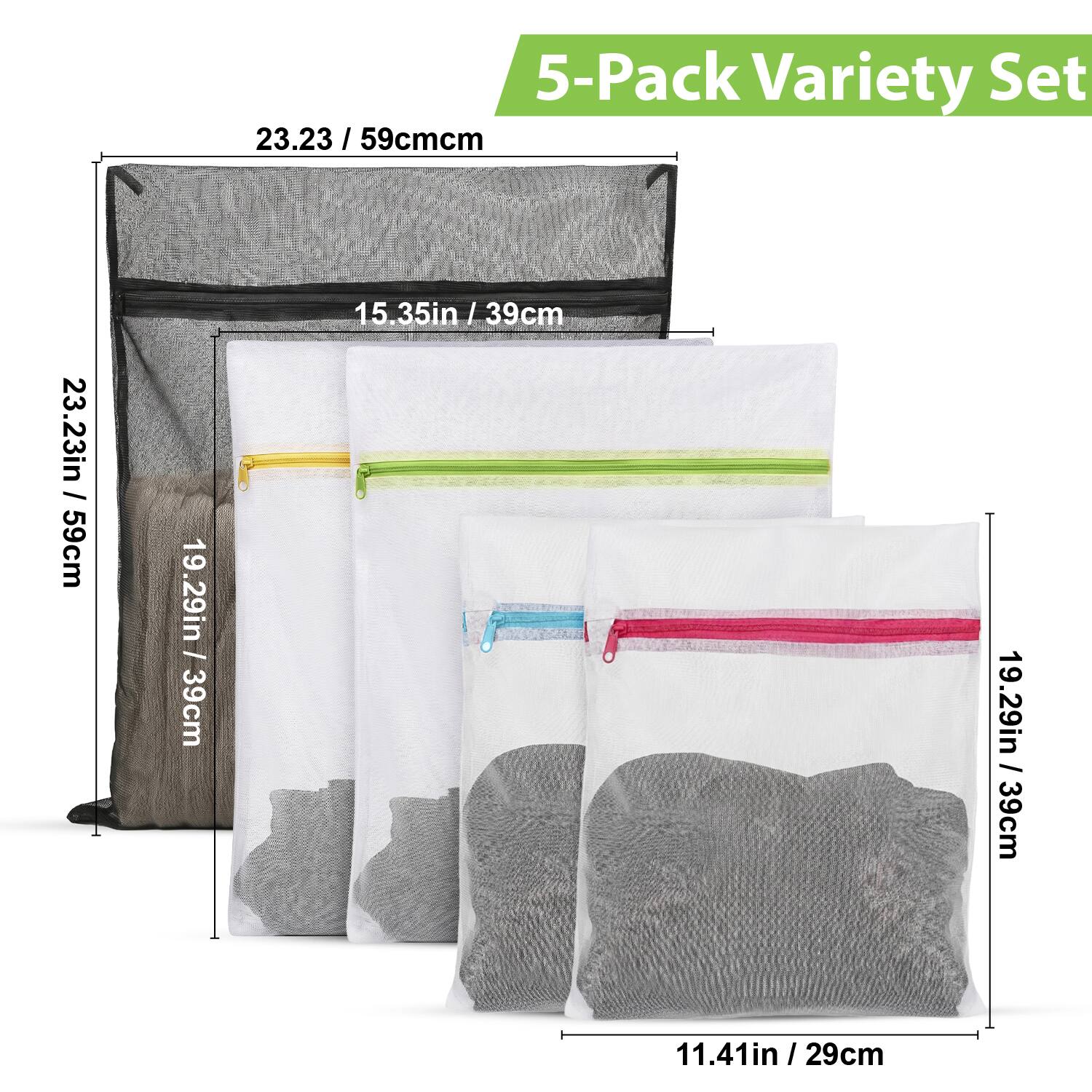 5-Pack Variety Set

23.23 / 59cmcm
23.23in / 59cm
19.29in / 39cm
15.35in / 39cm
11.41in / 29cm