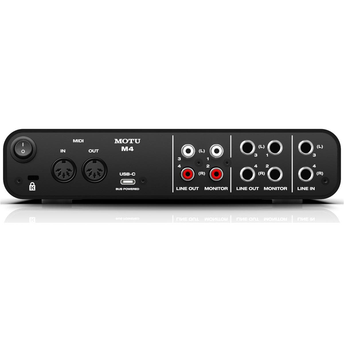 MOTU M4 4x4 USB Type C Audio Interface for Recording, Mixing