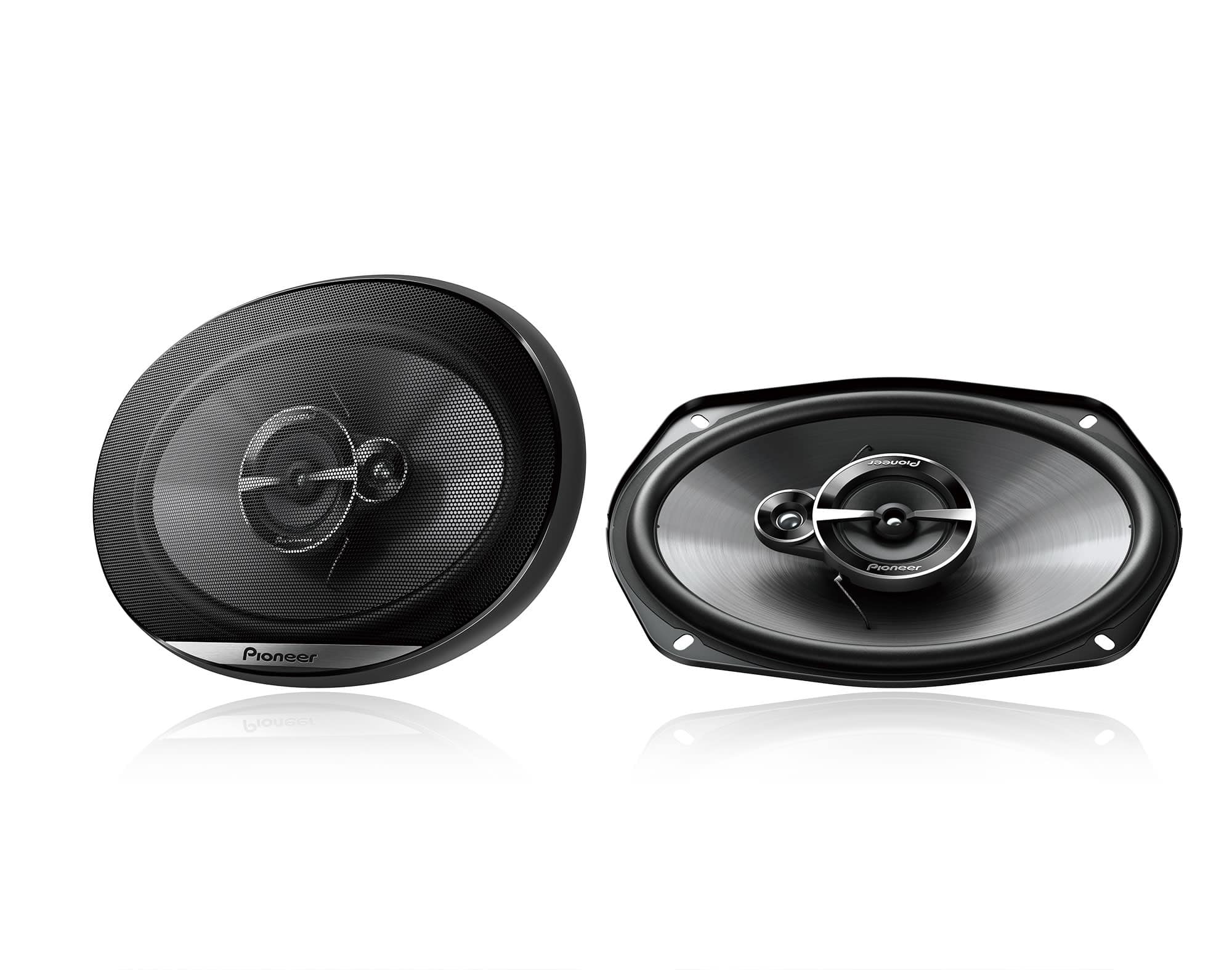 Front. Pioneer - 6" x 9" 3-way Coaxial Speakers (Pair) - Black.