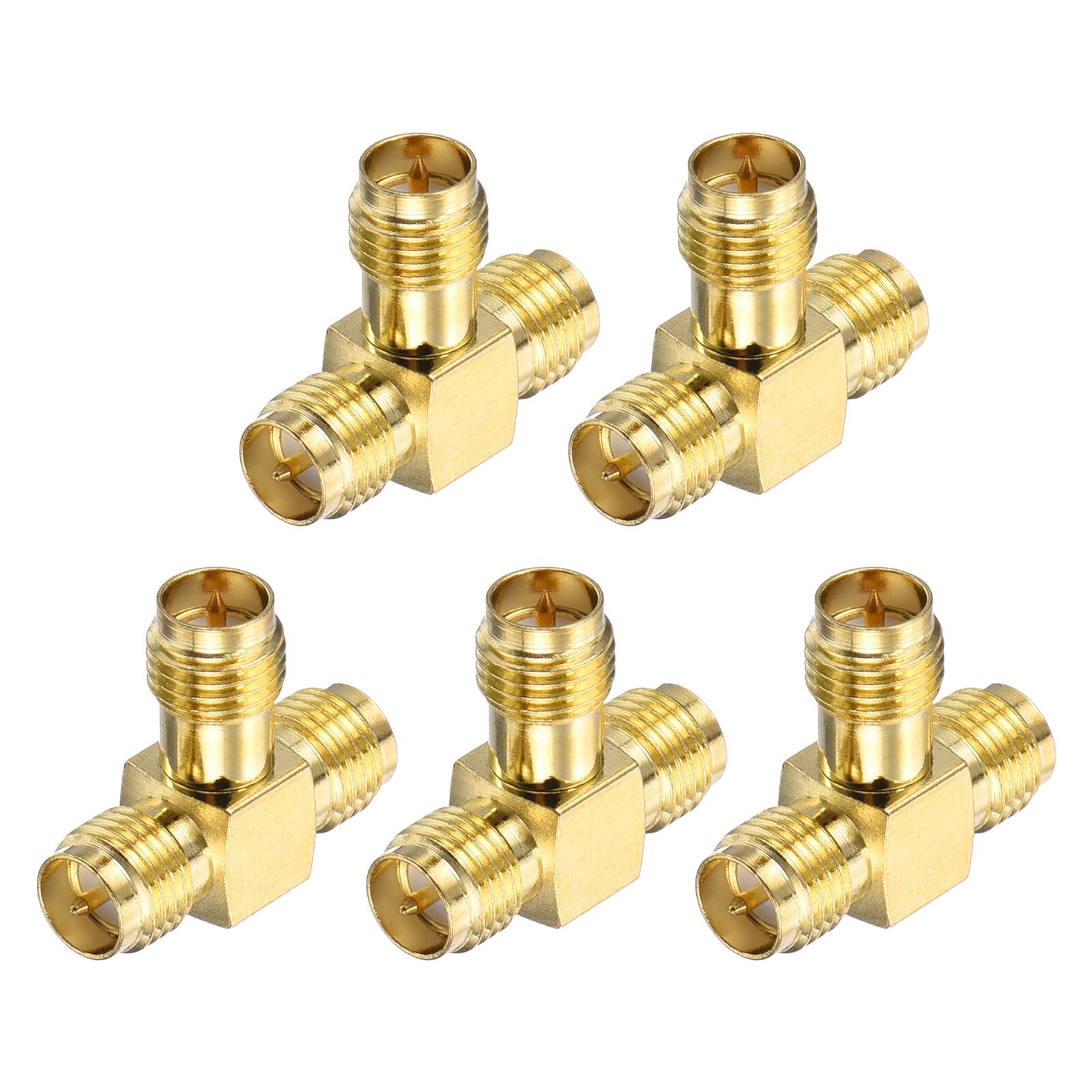Unique Bargains 5pcs 3 Way SMA Splitter Adapter, RP SMA 50 Ohm for ...