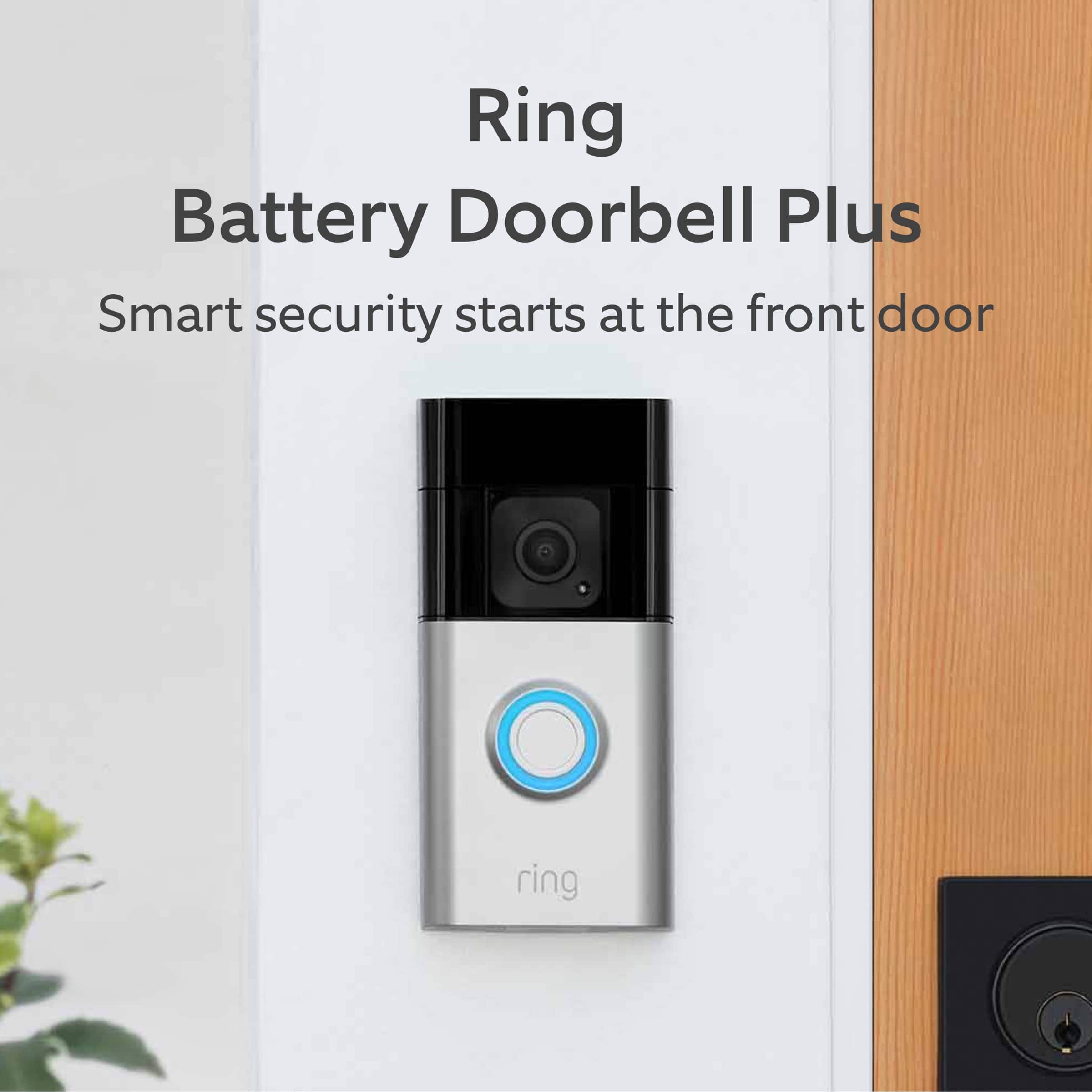 Ring Battery Doorbell Plus Smart security starts at the front door.