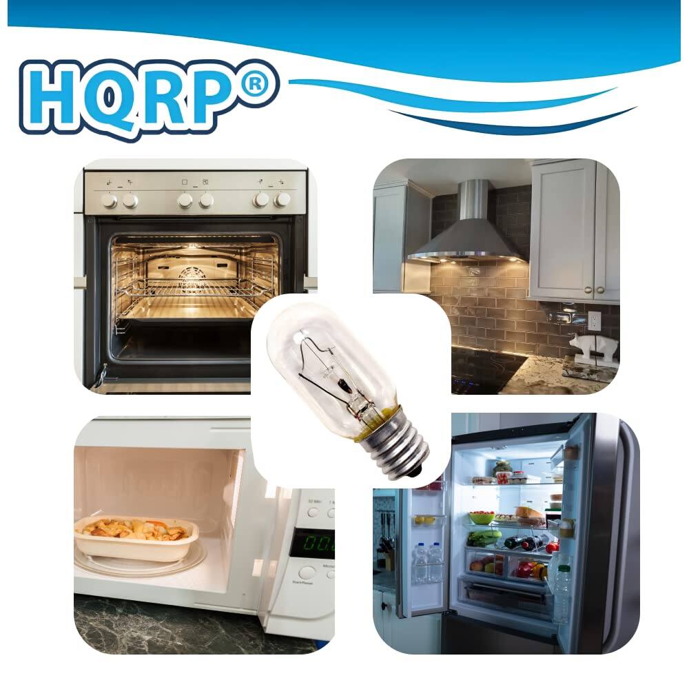 Alt View 4. HQRP - 2-Pack T8 Microwave Appliance Light Bulb 40 W 130 V E17 Intermediate Base Incandescent.