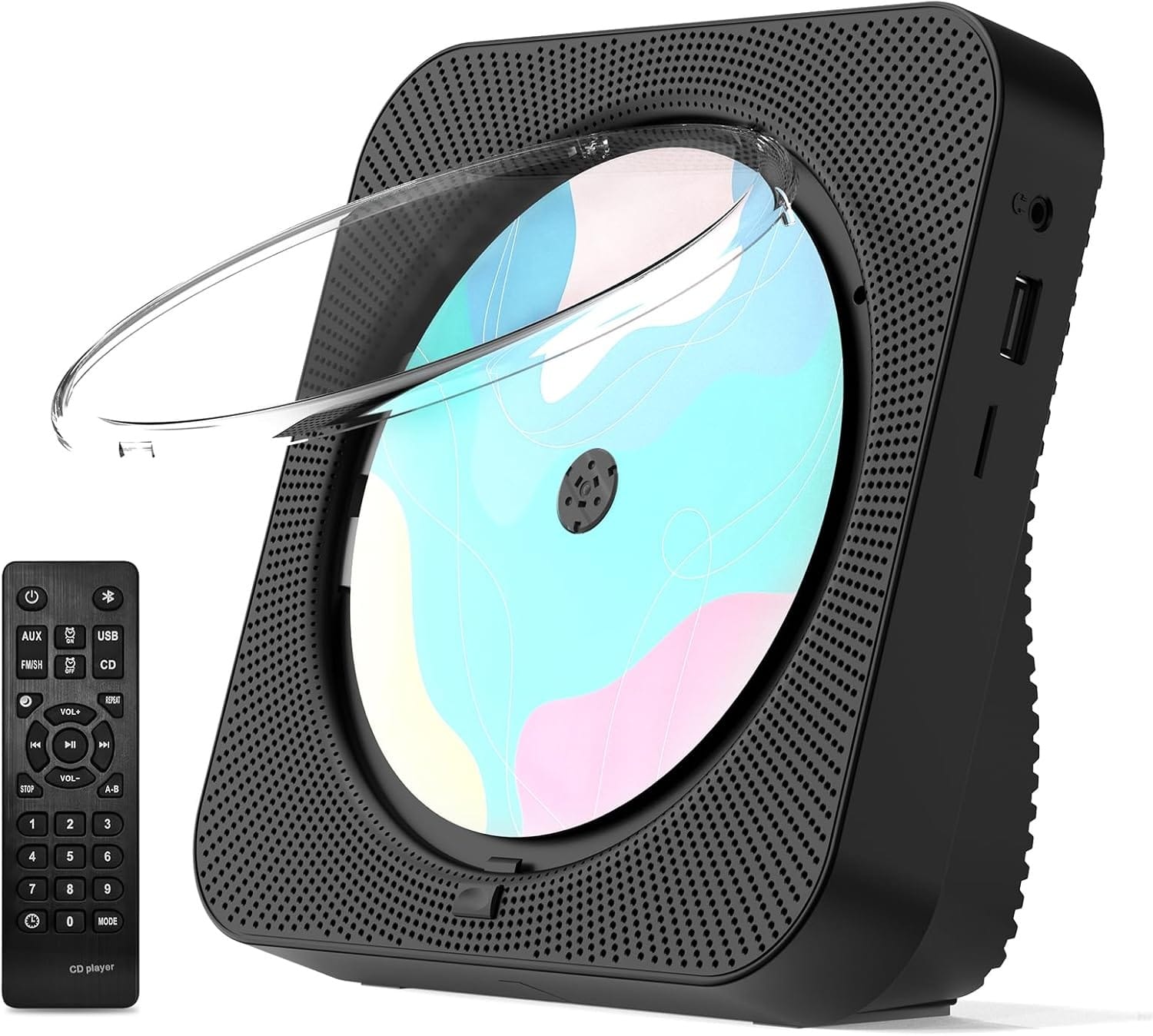 Skanty Furniture - Portable Bluetooth CD Player,Desktop CD Player with HiFi Sound Speakers,LED Display,Boombox FM Radio USB AUX for Home