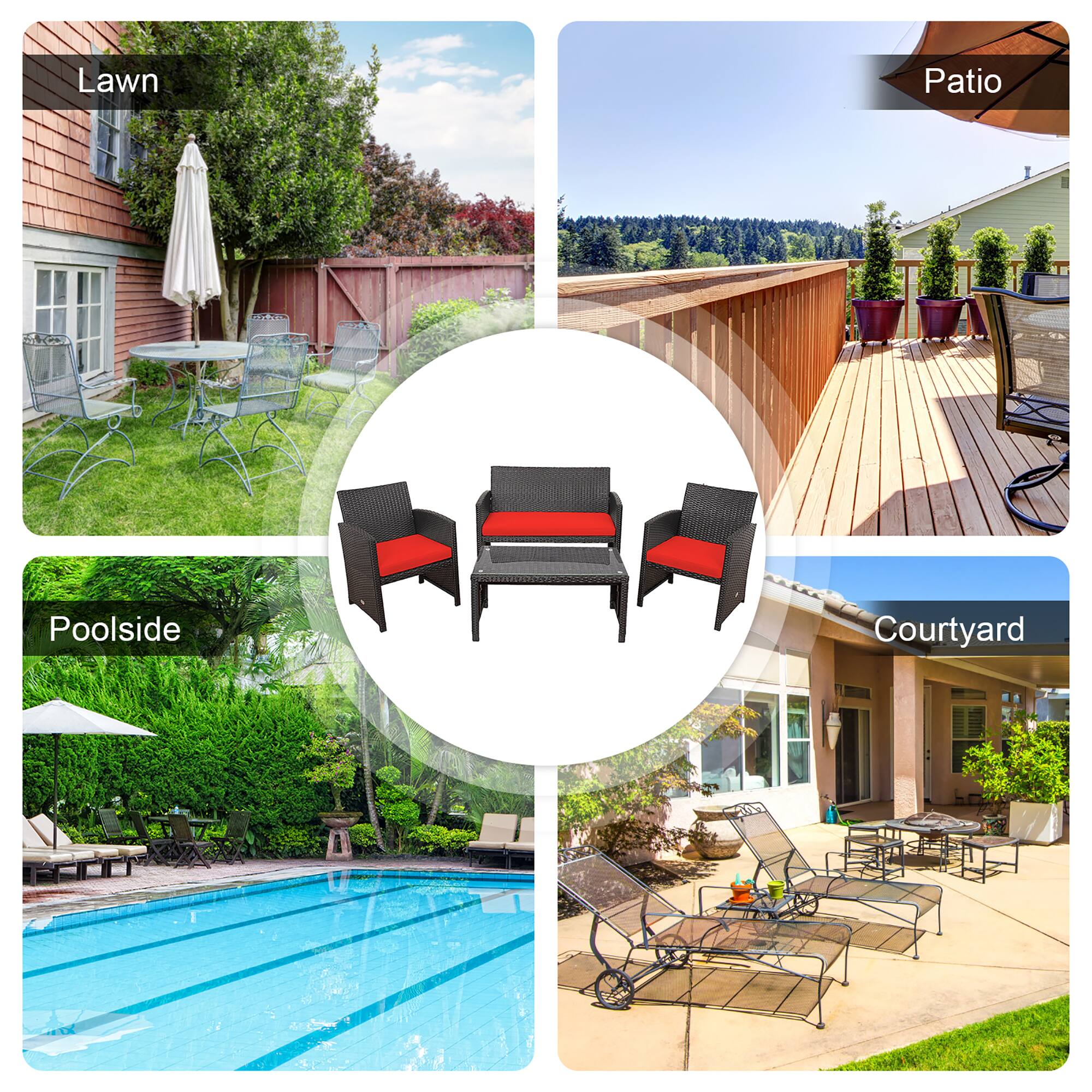 Lawn, Patio, Poolside, Courtyard