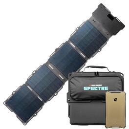 Dark Energy - Poseidon Pro 10,000 mAh Power Bank with Spectre 56W Folding Solar Panel | Complete Off-Grid Solar Power Generator - Desert Tan