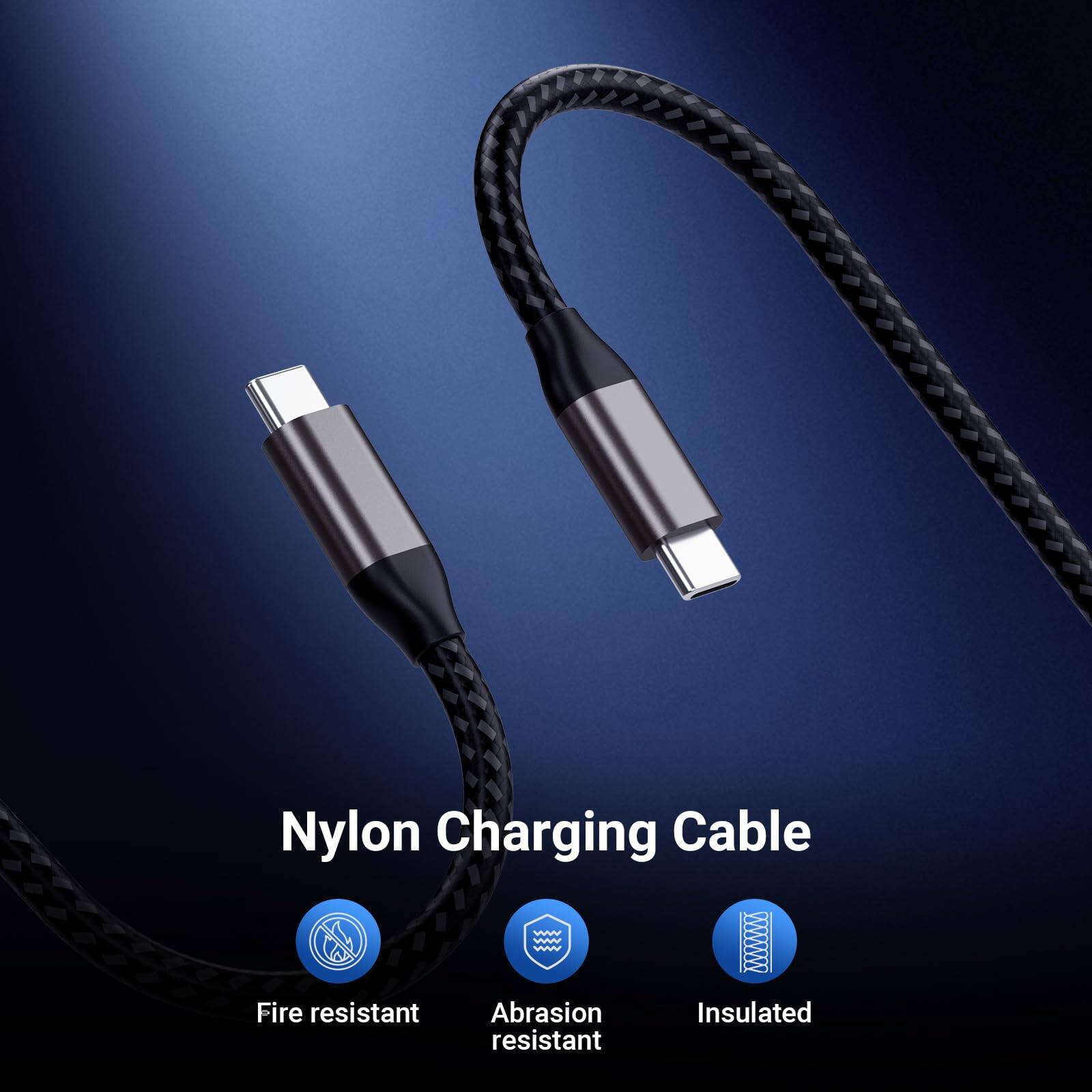Nylon Charging Cable

- Fire resistant
- Abrasion resistant
- Insulated