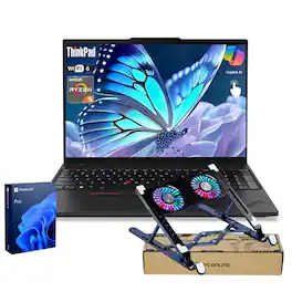Lenovo - E16 ThinkPad 16" FHD+ Touchscreen Business Laptop - AMD Ryzen 5 7535U - 32GB DDR5 RAM - 1TB SSD - with PCO Laptop Cooler - Black