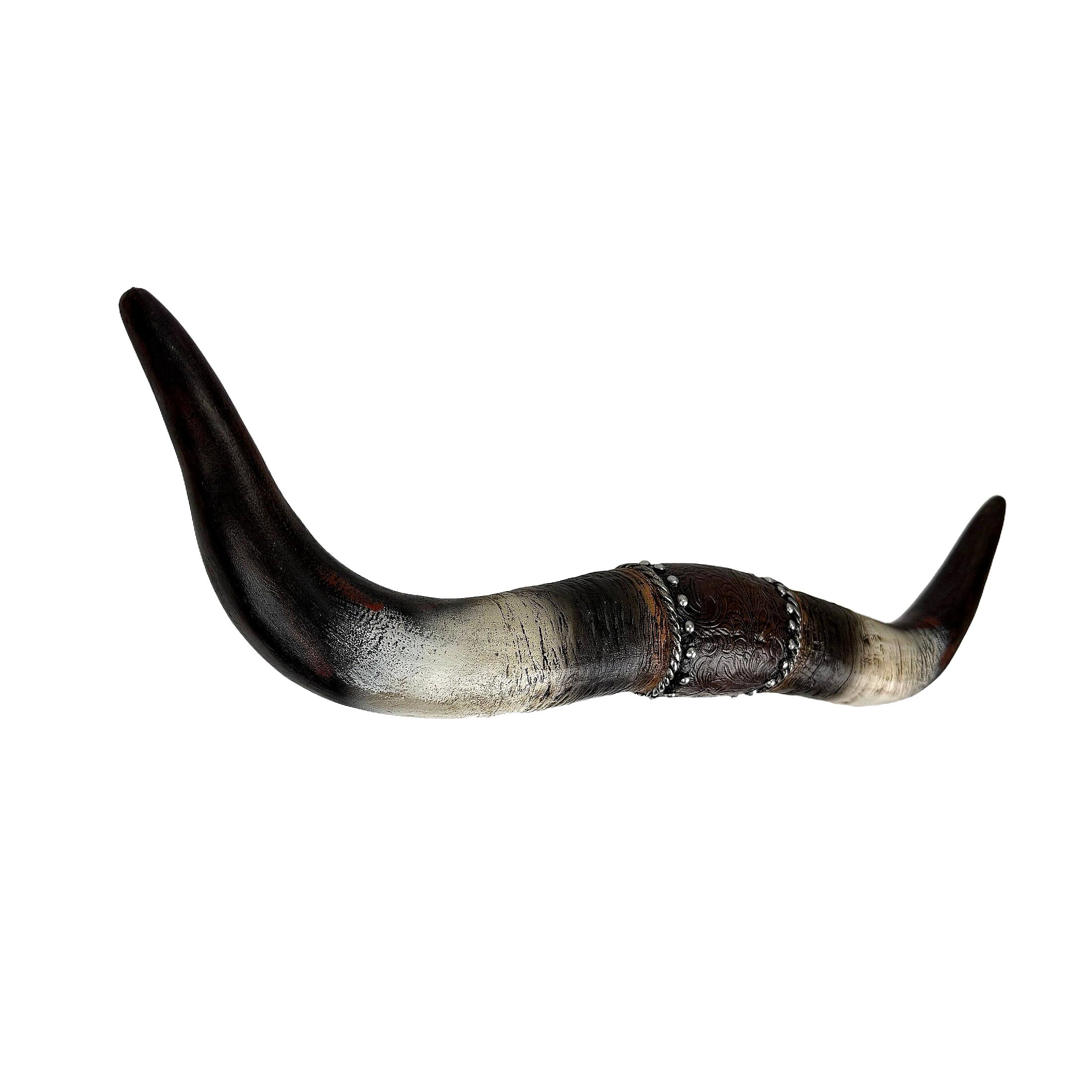 Alt View 2. Things2Die4 - Longhorn Wall Sculpture Western Rustic Distressed Resin 22.25 in Decor - Brown.