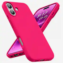 Entronix - iPhone 16 Plus Case - Soft-Touch Liquid Silicone Protection - Hot Pink