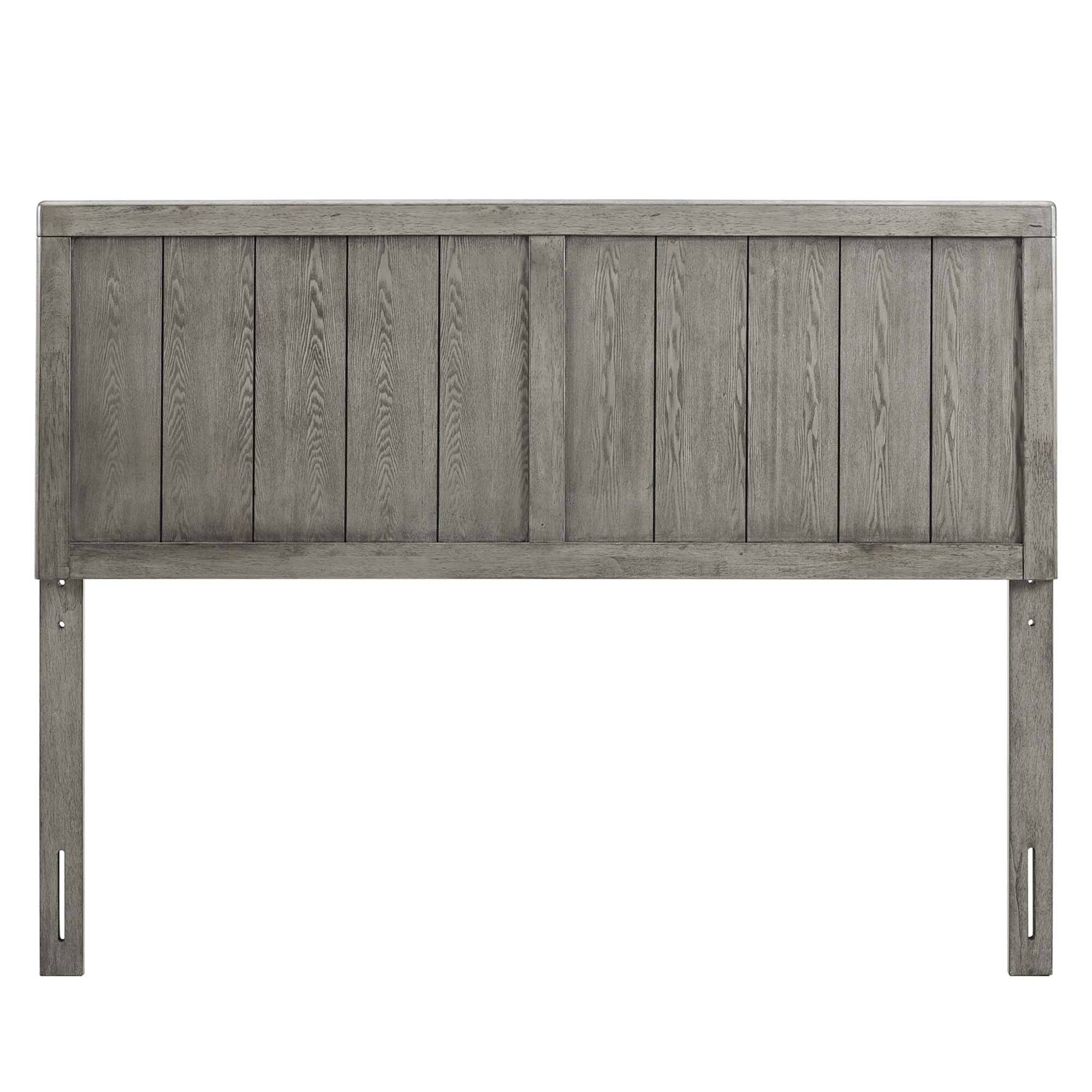 Left. Modway - Robbie Wood King Headboard by Modway - Gray.