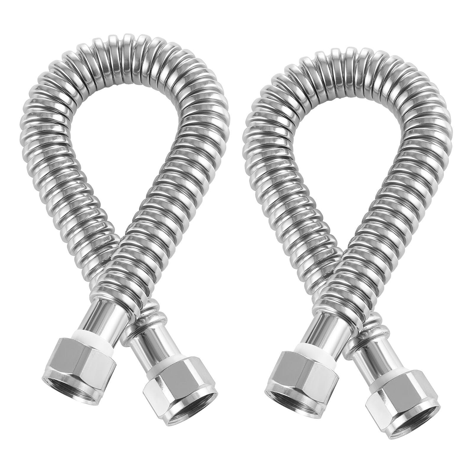 Alt View 5. VEVOR - Water Heater Kit, 18 Inch Length Water Heater Flex Connector, Waters Heaters Installation Kit - Silver.