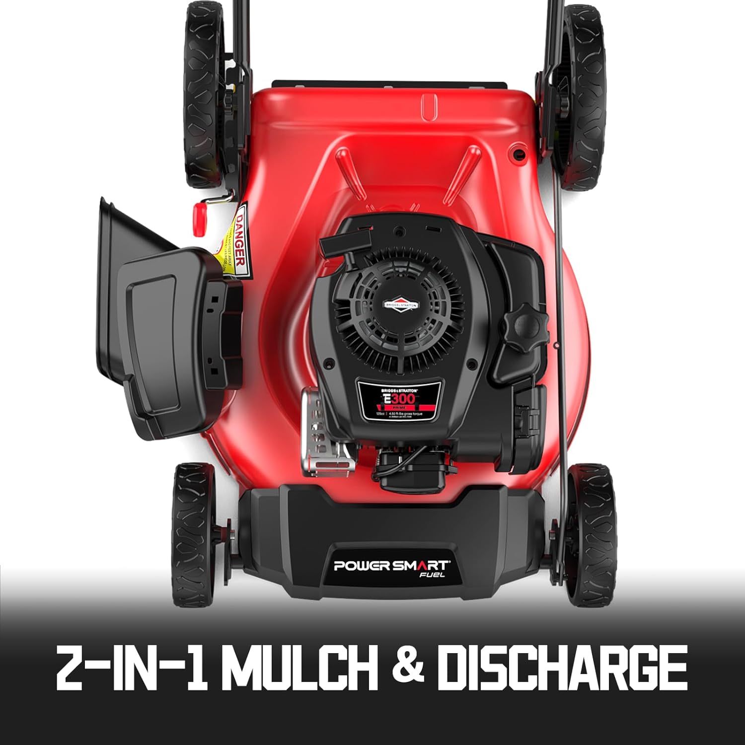 DANGER E300 POWER SMART FUEL Z-IN-1 MULCH & DISCHARGE