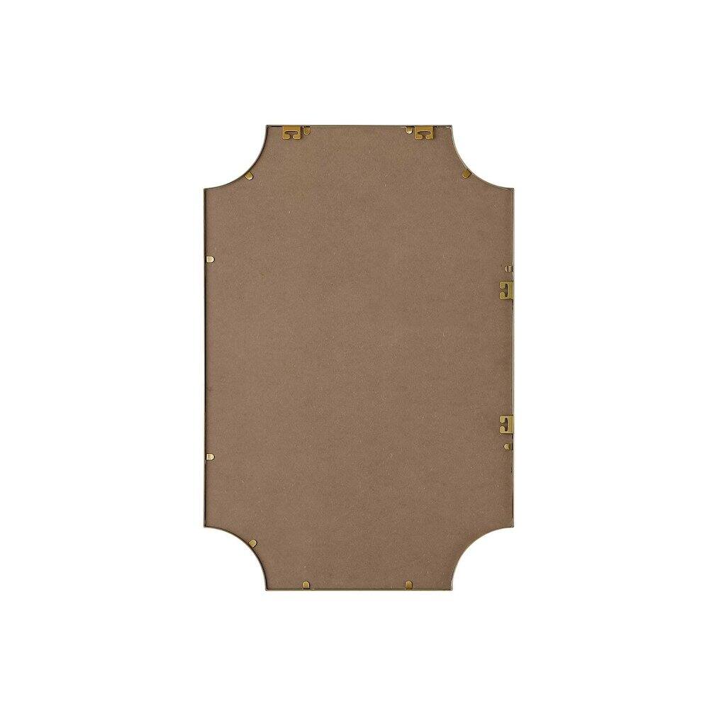 Angle. Elegant Kitchen and Bath - Notched Metal Mirror 24x36 inch in Brass - Brass.